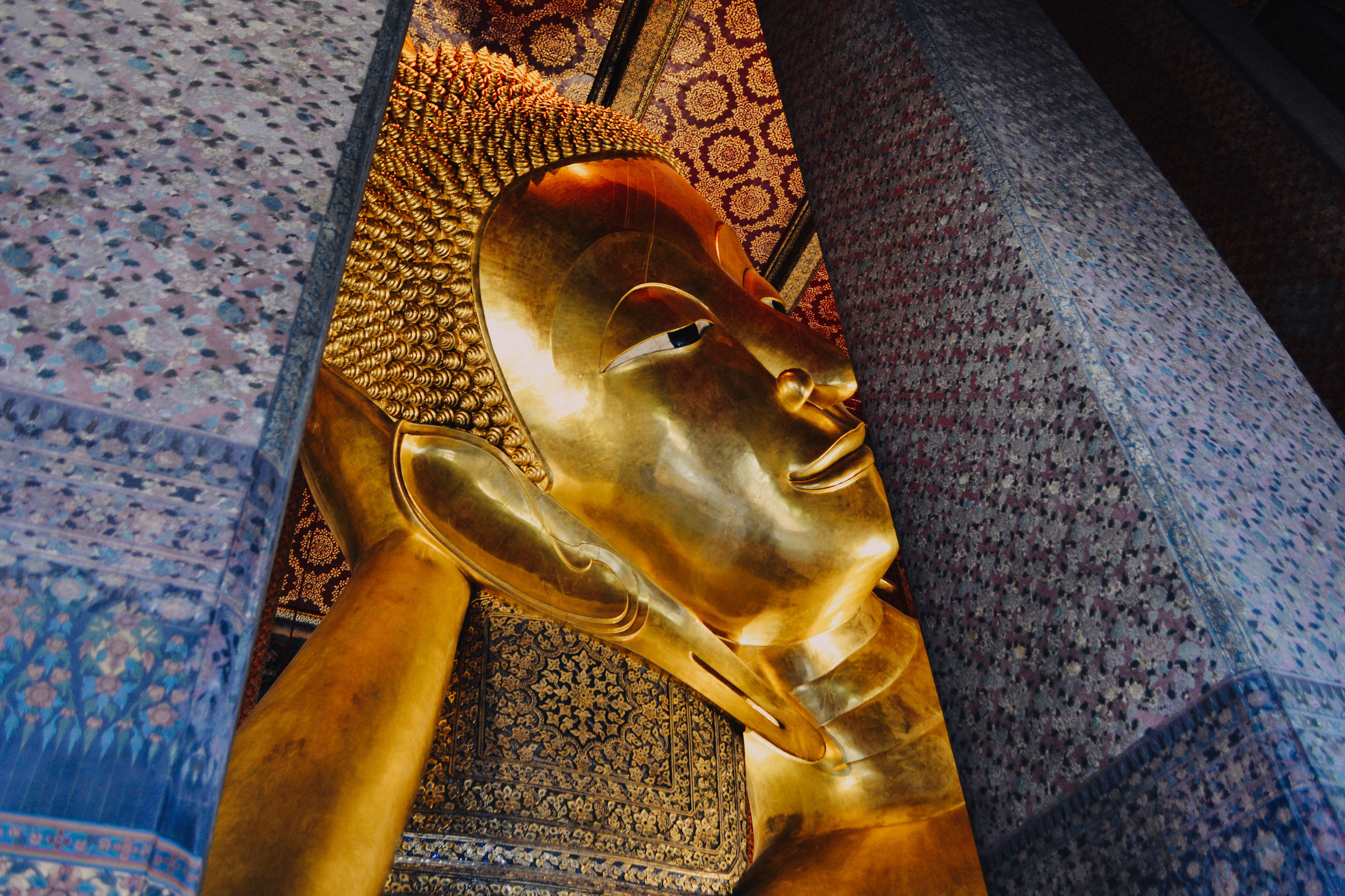 The Reclining Buddha is my kind of deity. He just gets me. Wat Pho, Bangkok