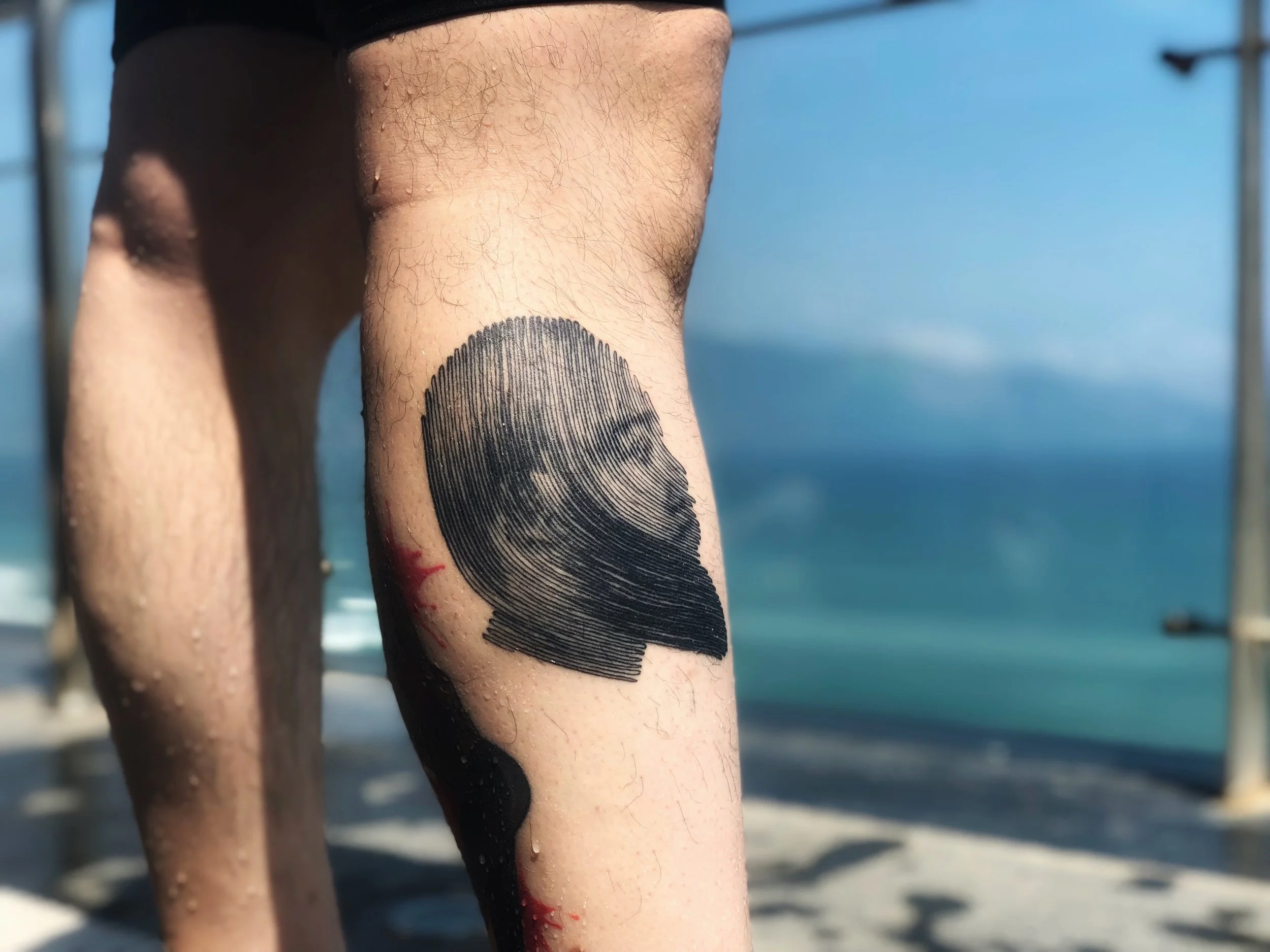 Tattoo of James Harden in One Line