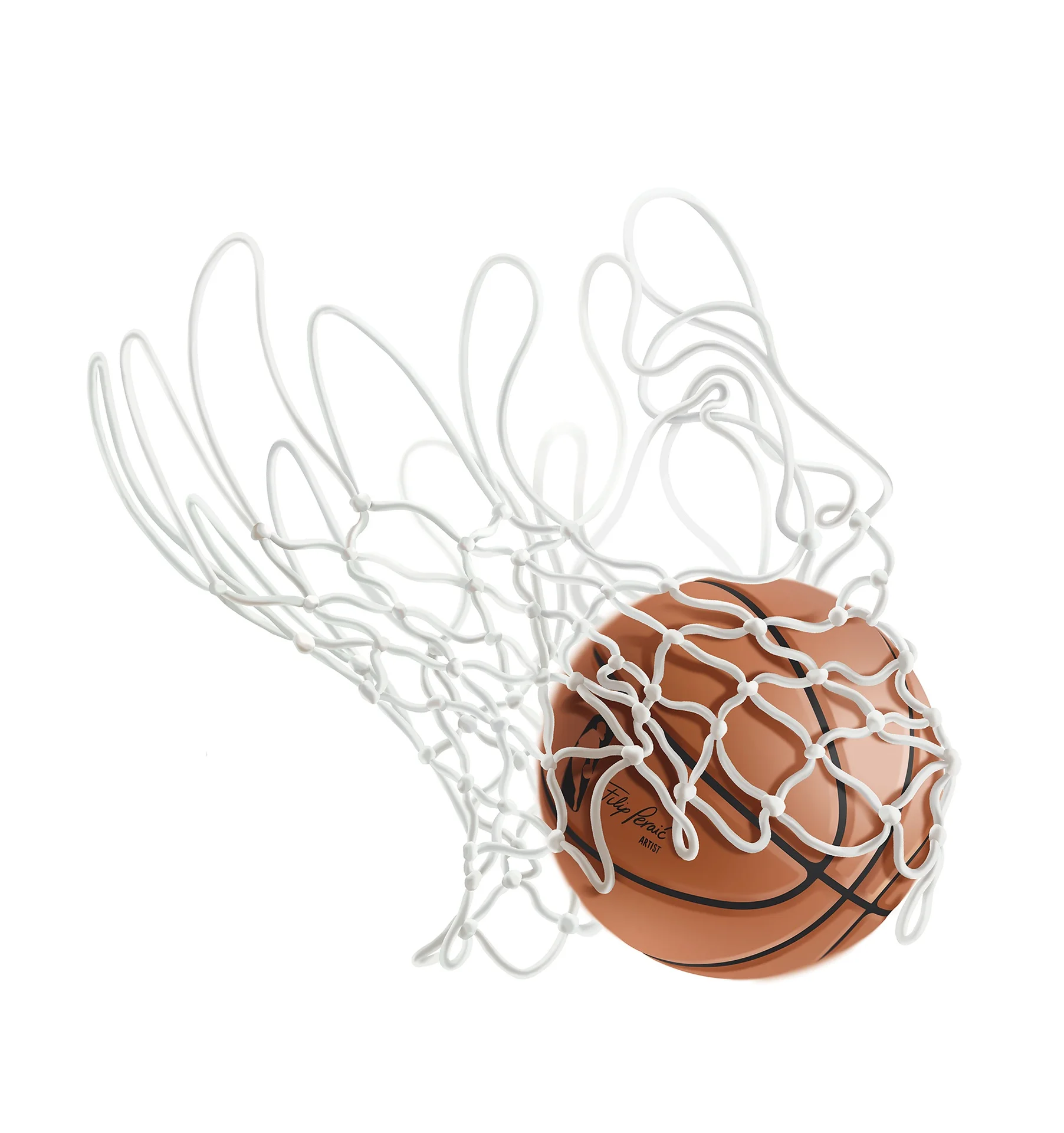 Harden The Scorer hidden in a net