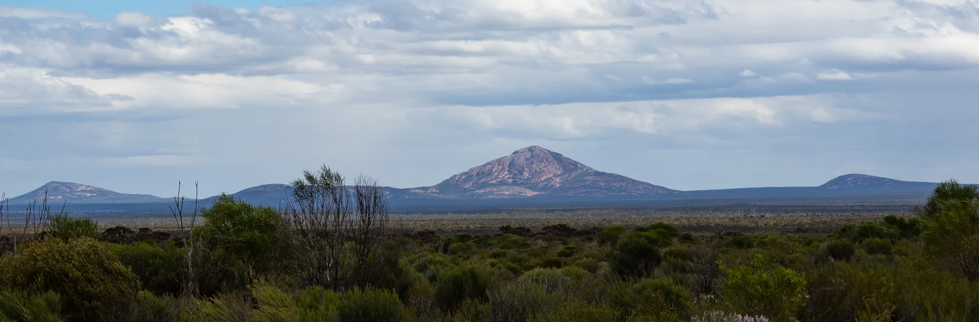 Peak Charles is in the centre of the image. The peak to the left, in the background, is Peak Eleanora.