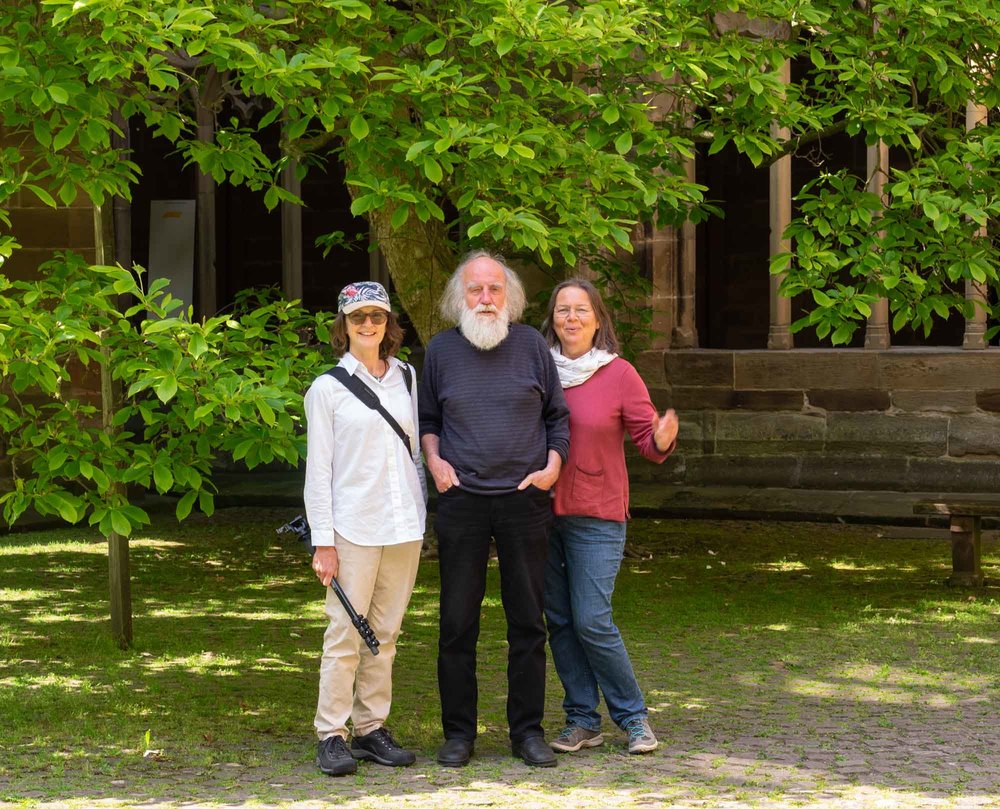 Kerri, Heinz and Anne in one of the monastery courtyards