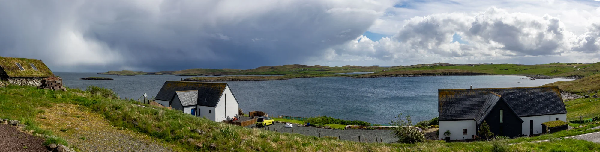 The view from the croft is spectacular. The locality is called ‘Nesting’ … apt for a couple of birders!