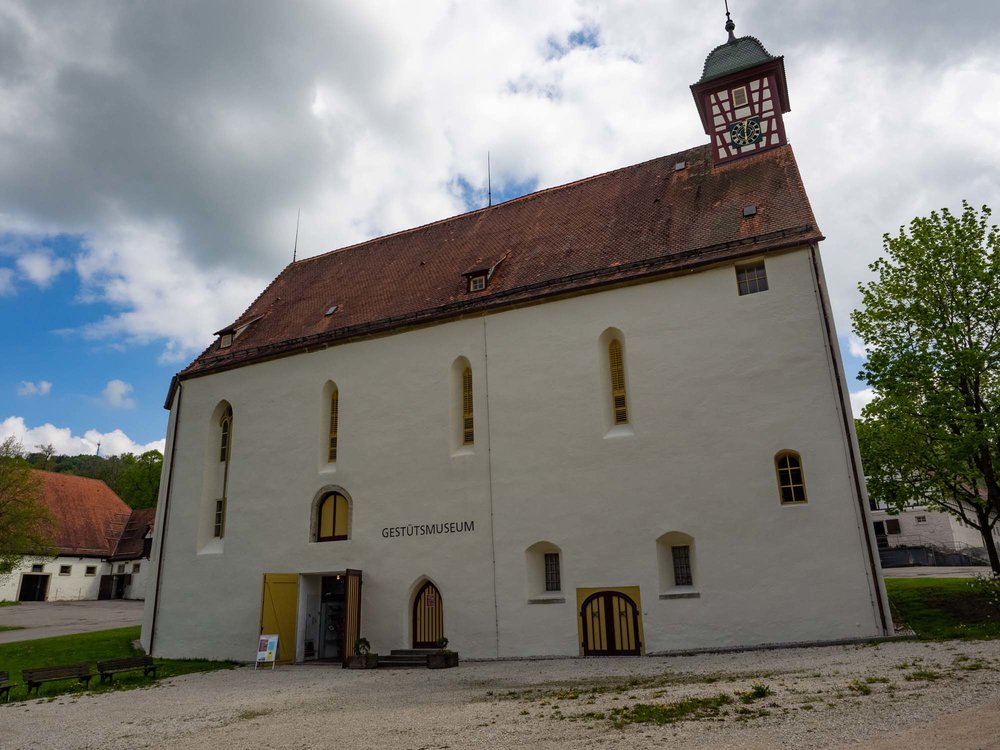 The ex-nunnery/horse stud at the site of the Lauter source