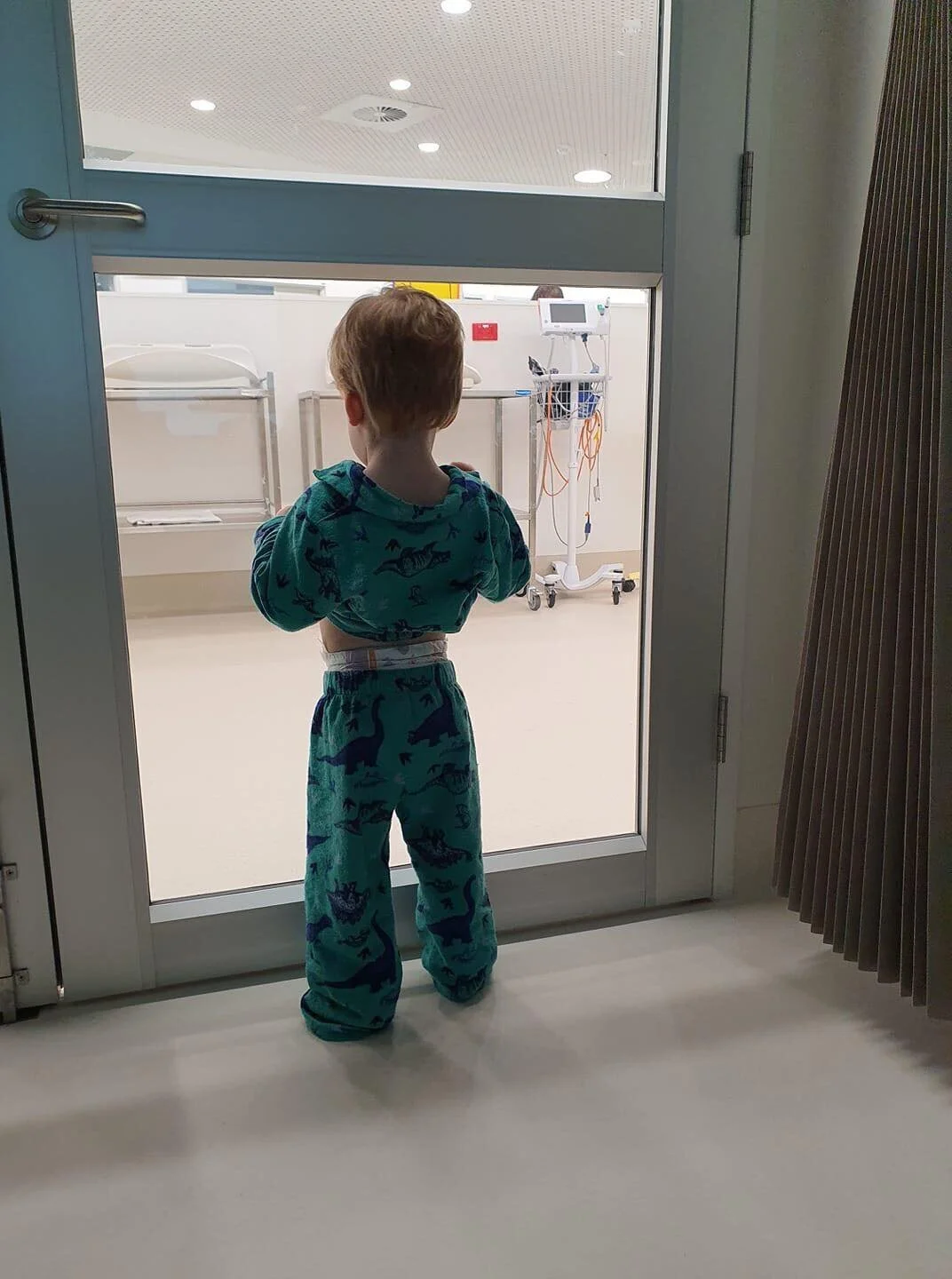 William showing off his injection sites…