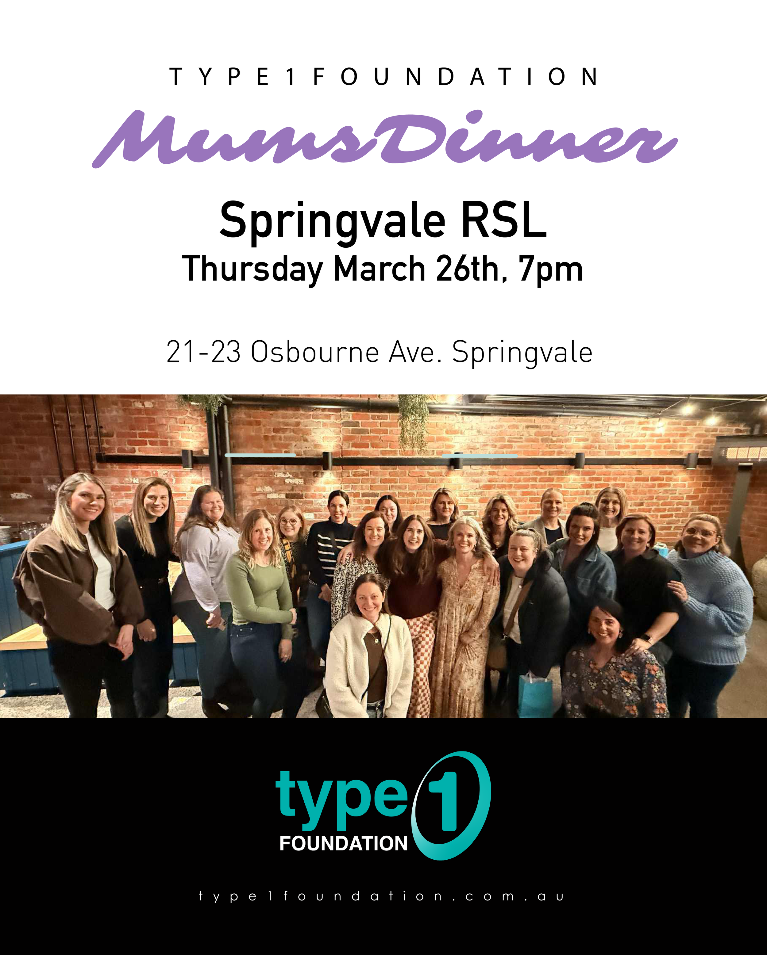 Type 1 Mums Dinner - Springvale Vic