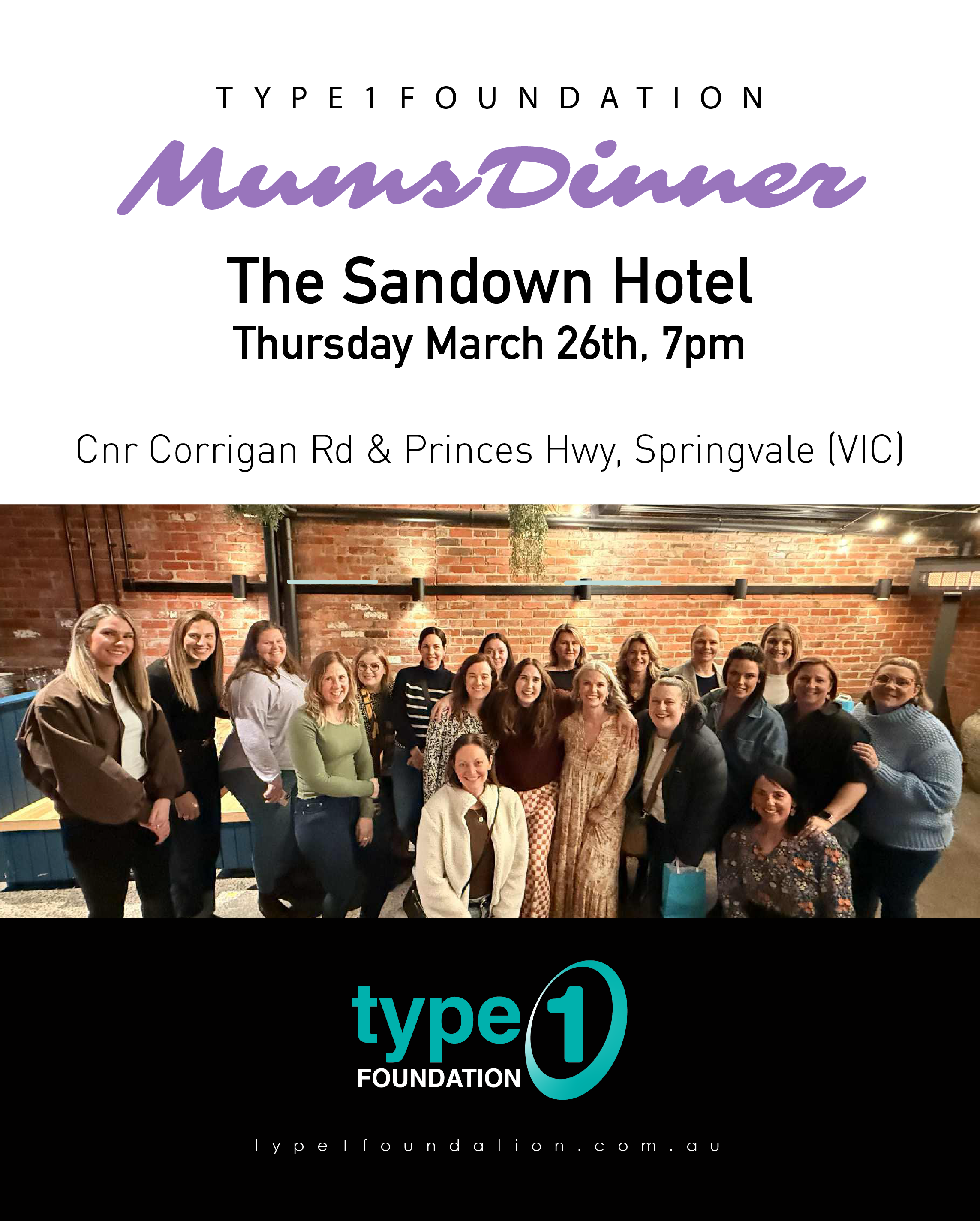 Type 1 Mums Dinner - Springvale Vic