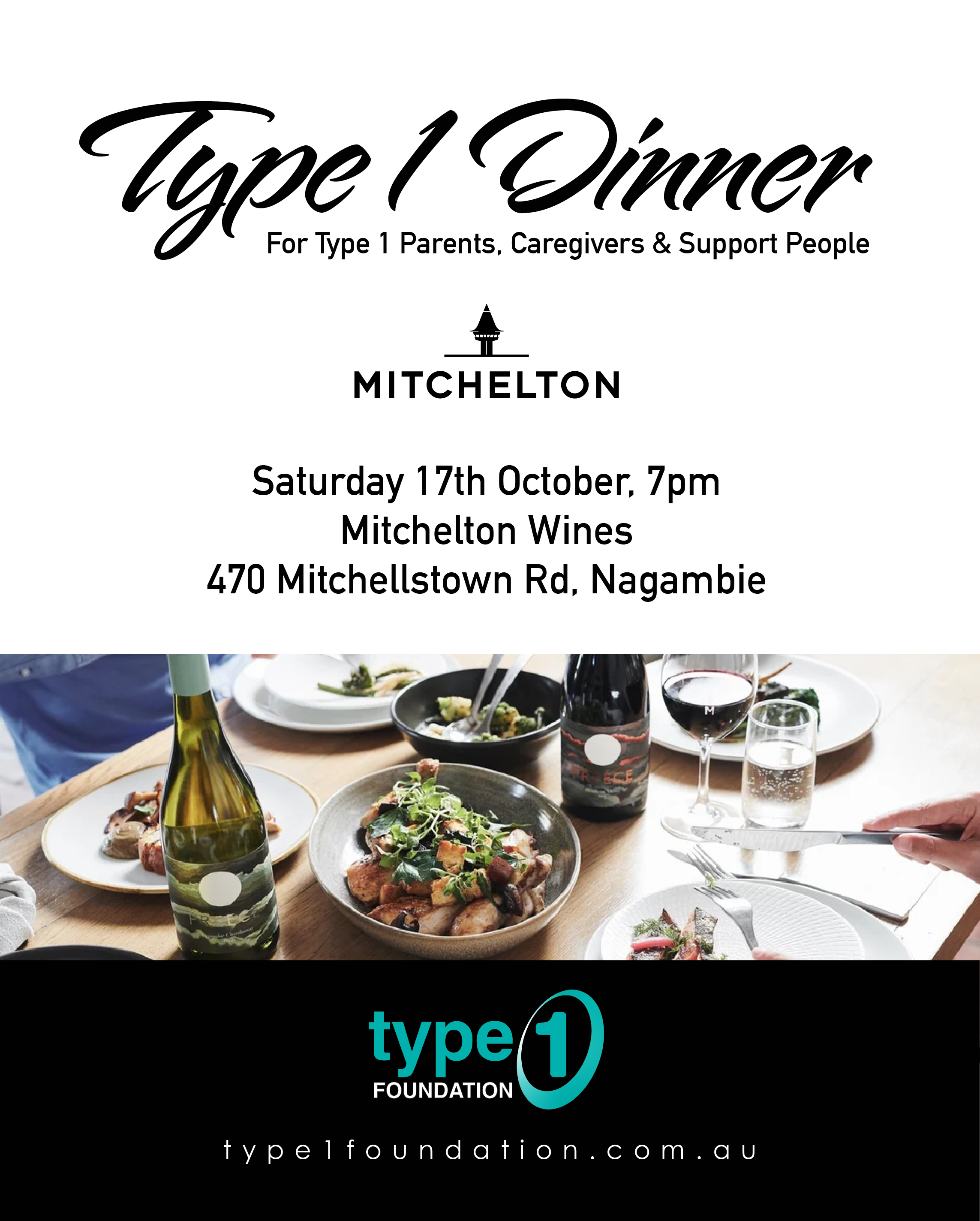 Type 1 Dinner for Parents, Caregivers & Support People - Nagambie Vic