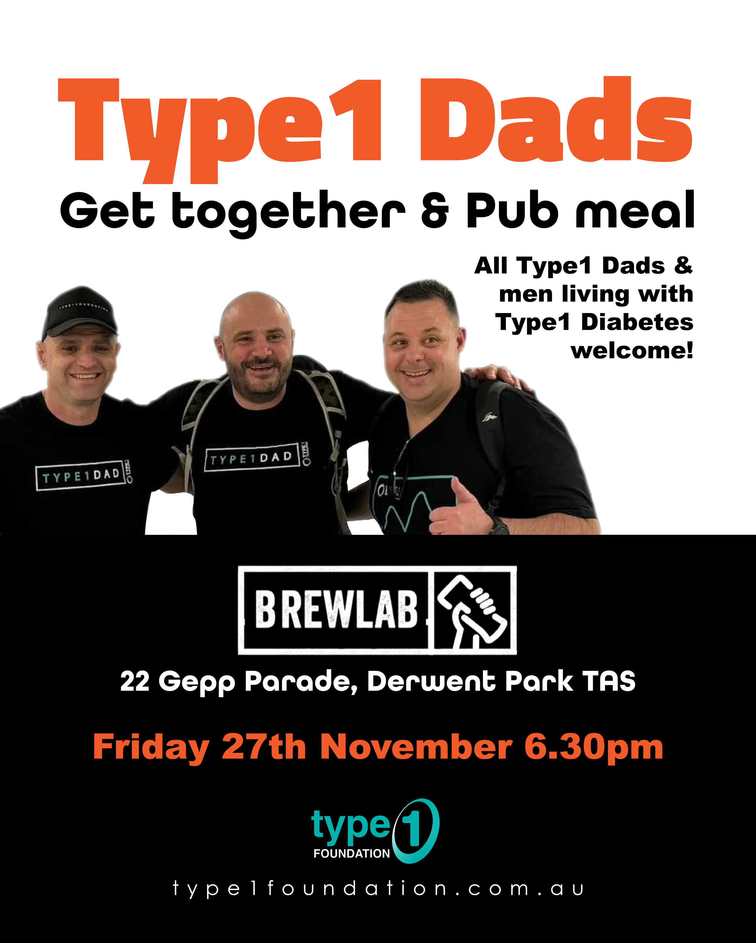 Type 1 Mens Get Together & Pub Meal
