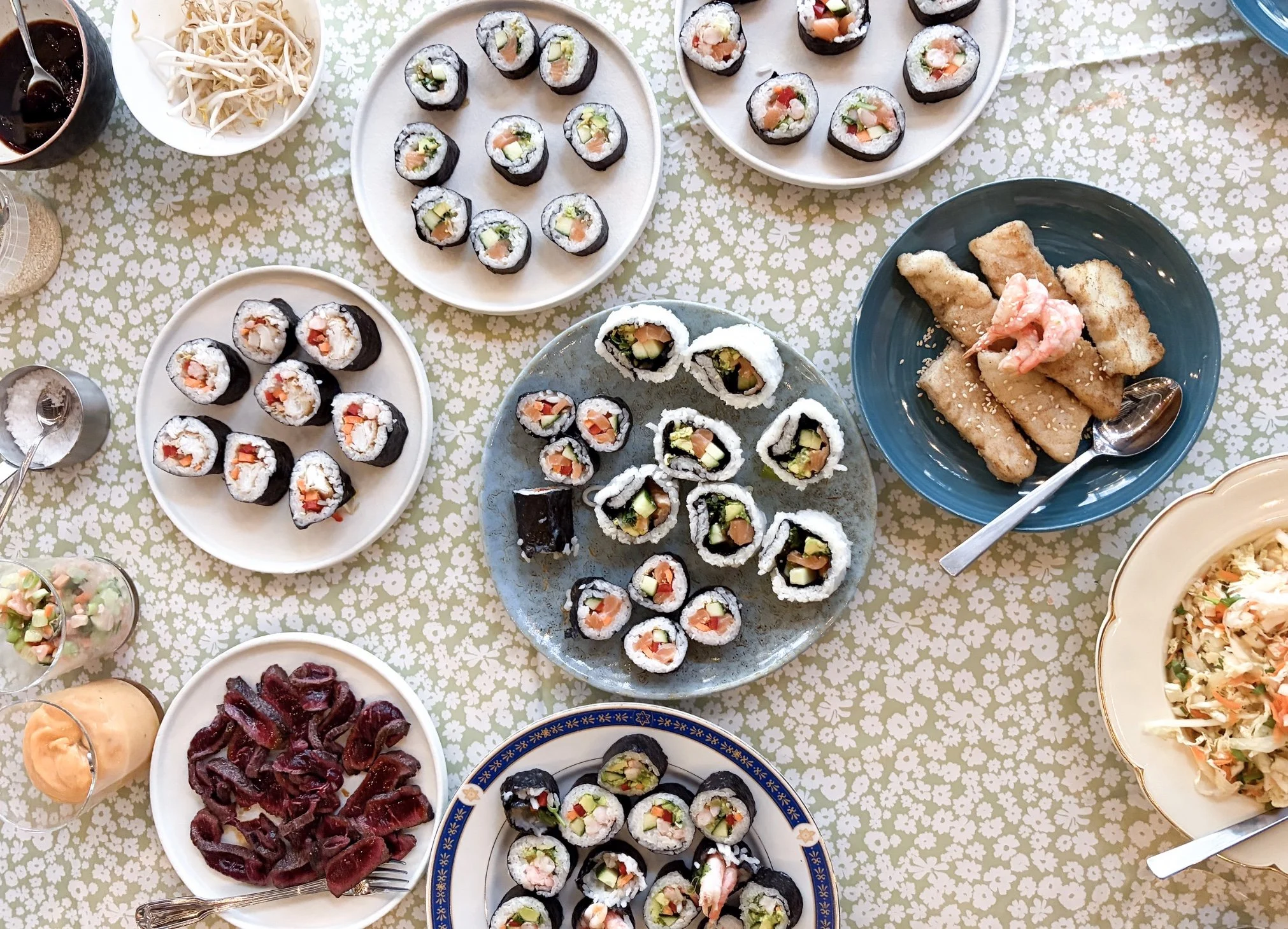 Sushi laget av barna på Geitmyra