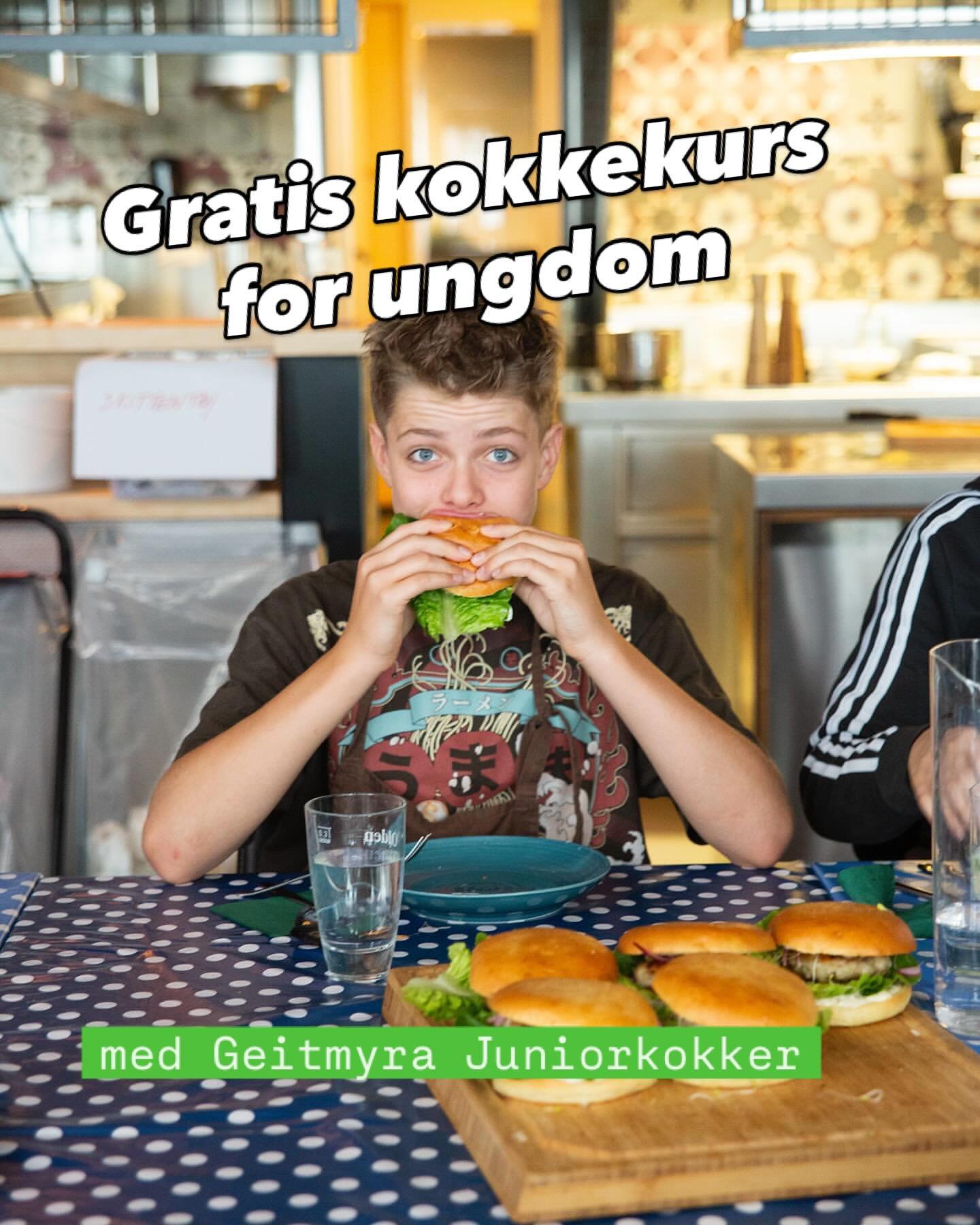 N&aring; kan du s&oslash;ke om plass p&aring; kokkekurs for ungdom i vinterferien! 🥦 🧑&zwj;🍳 🔪 👩&zwj;🍳 🥕 

Geitmyra Juniorkokker holder gratis kokkekurs for ungdom i vinterferien. Kokkekurset er fire dager fylt med kunnskap om r&aring;varer, s