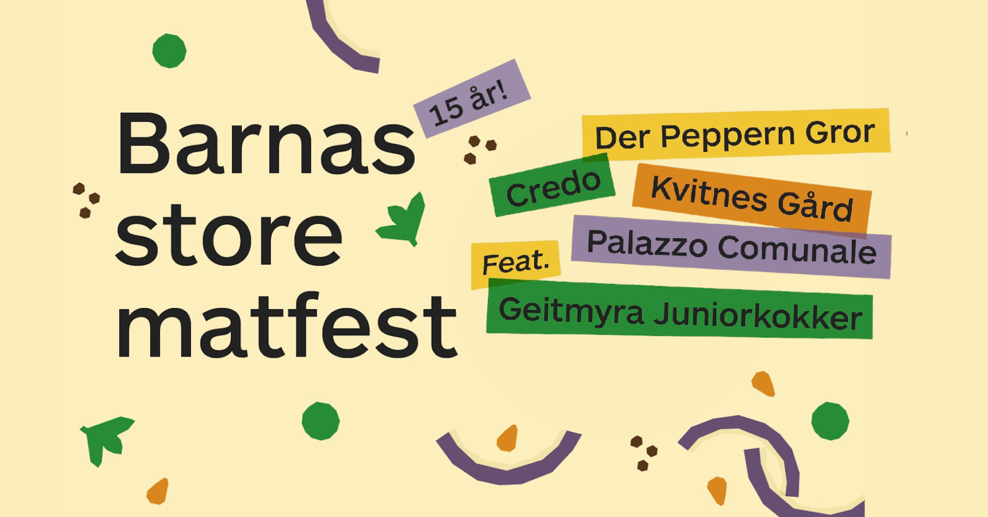 Geitmyra 15 år –&nbsp;Barnas store matfest 
