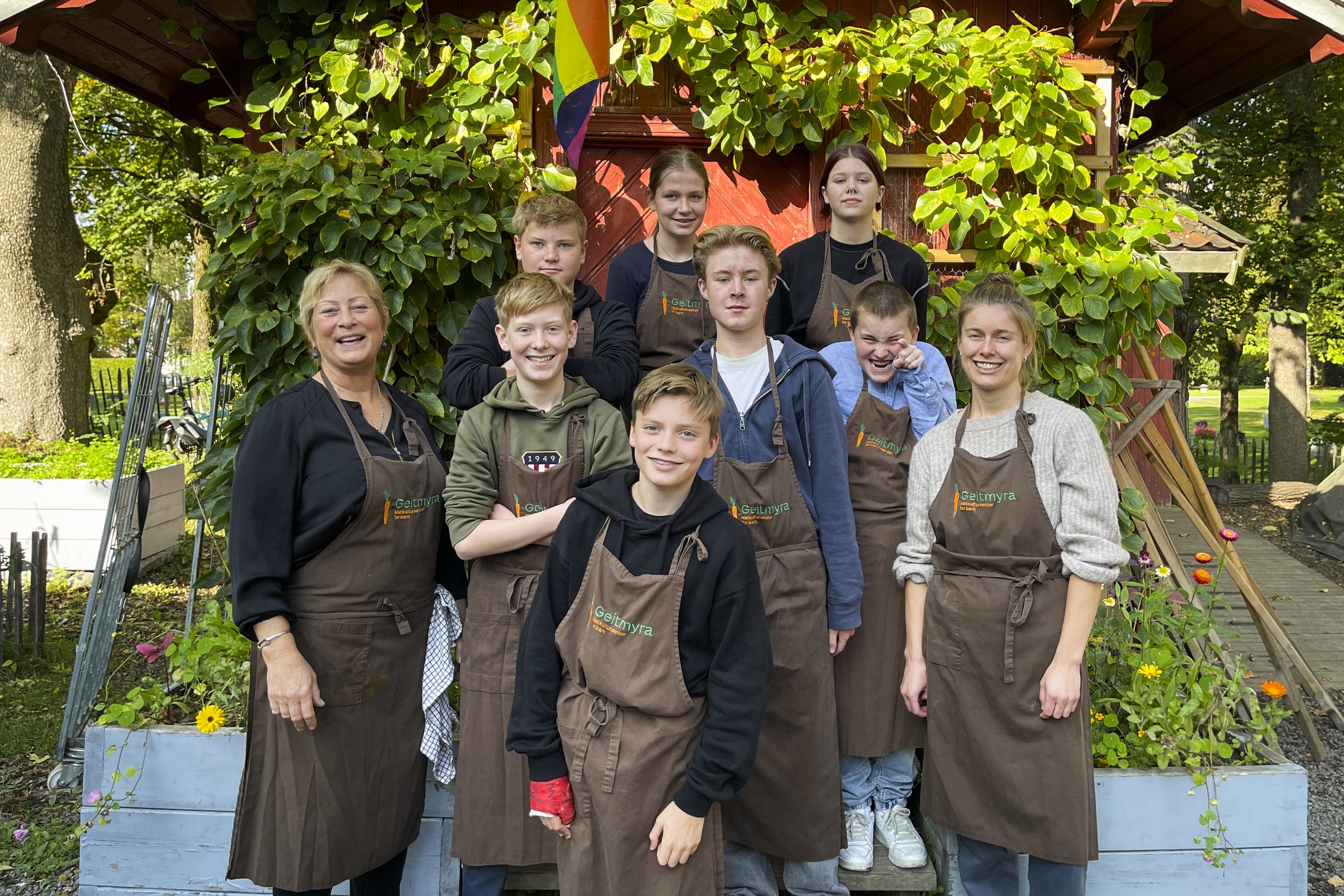 Droppet høstferien for å lage mat på Geitmyra