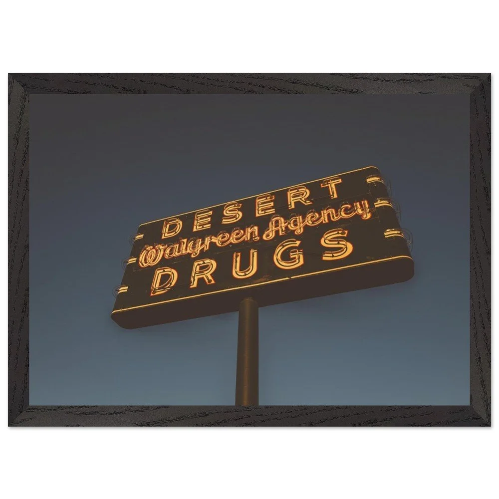 Desert Drugs Walgreen – Retro Americana Road Trip Sign
