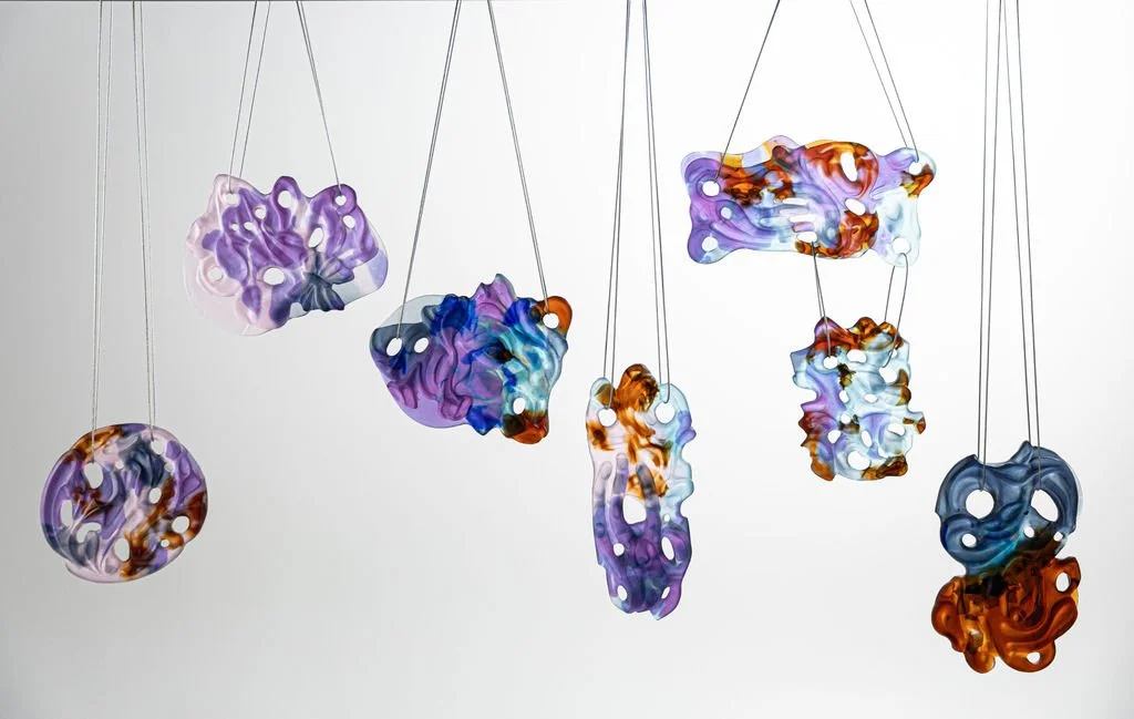 Henriikka Pölläsen lasitaideteoksia