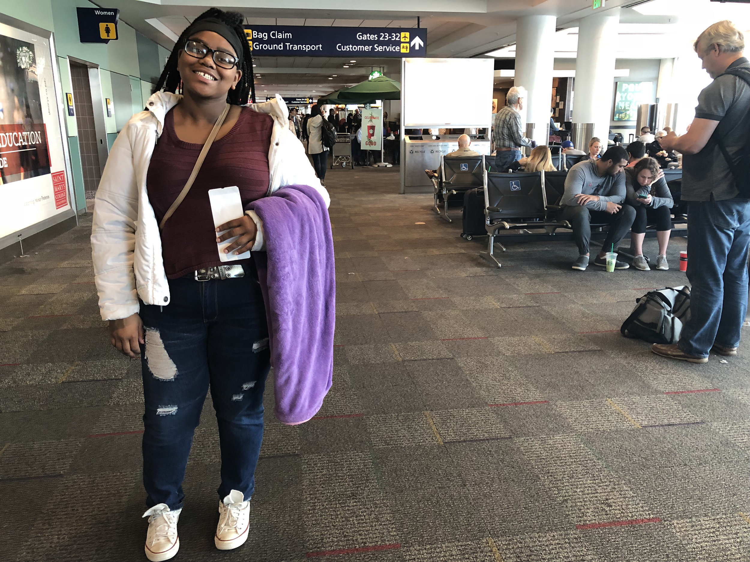 RYSE members and staff attended a conference in LA. This was RYSE member Sharlia's first time traveling on a plane!