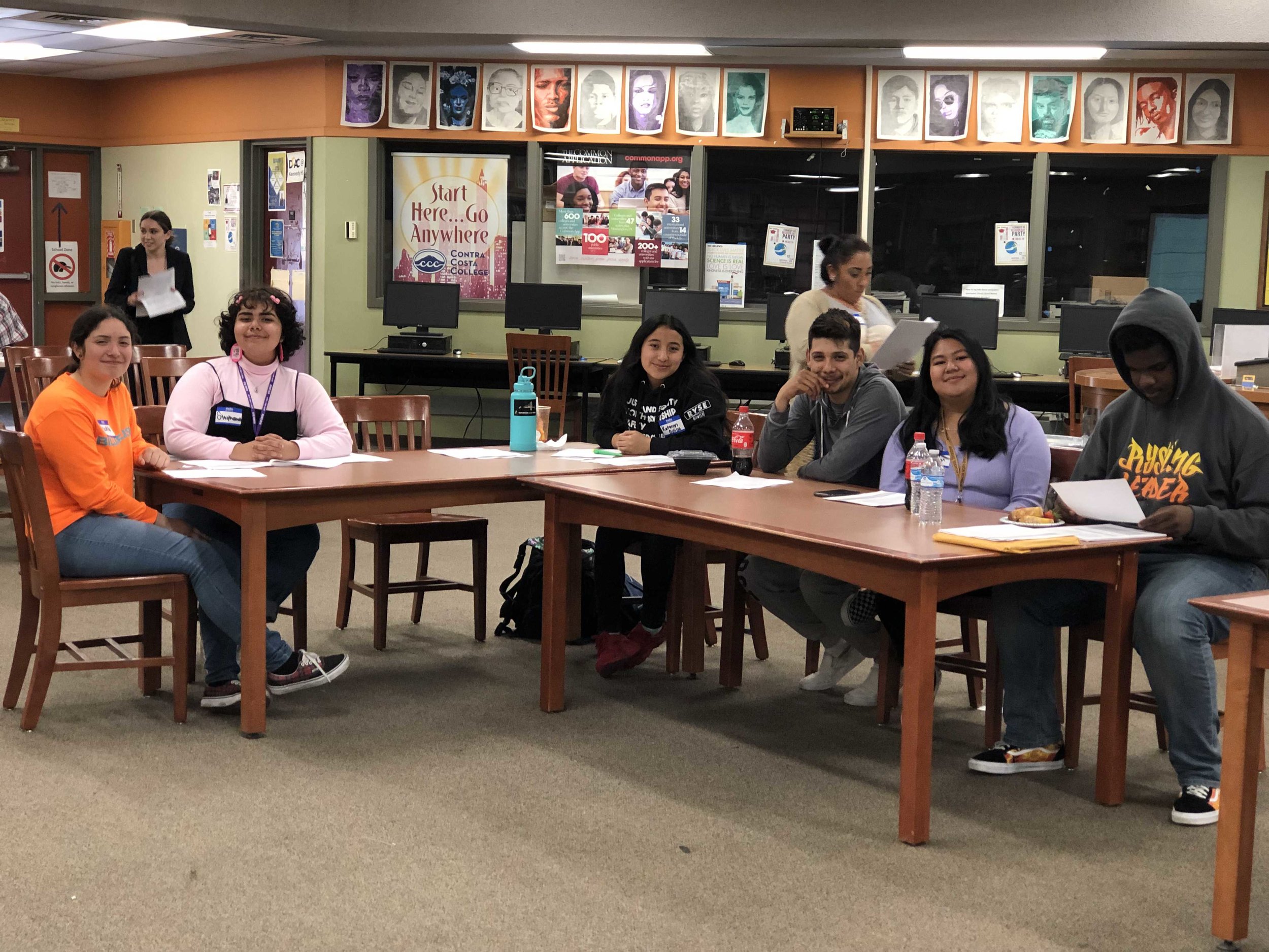 LCAP Interns attending school district meeting