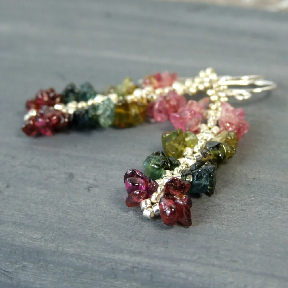 Rainbow Tourmaline Earrings