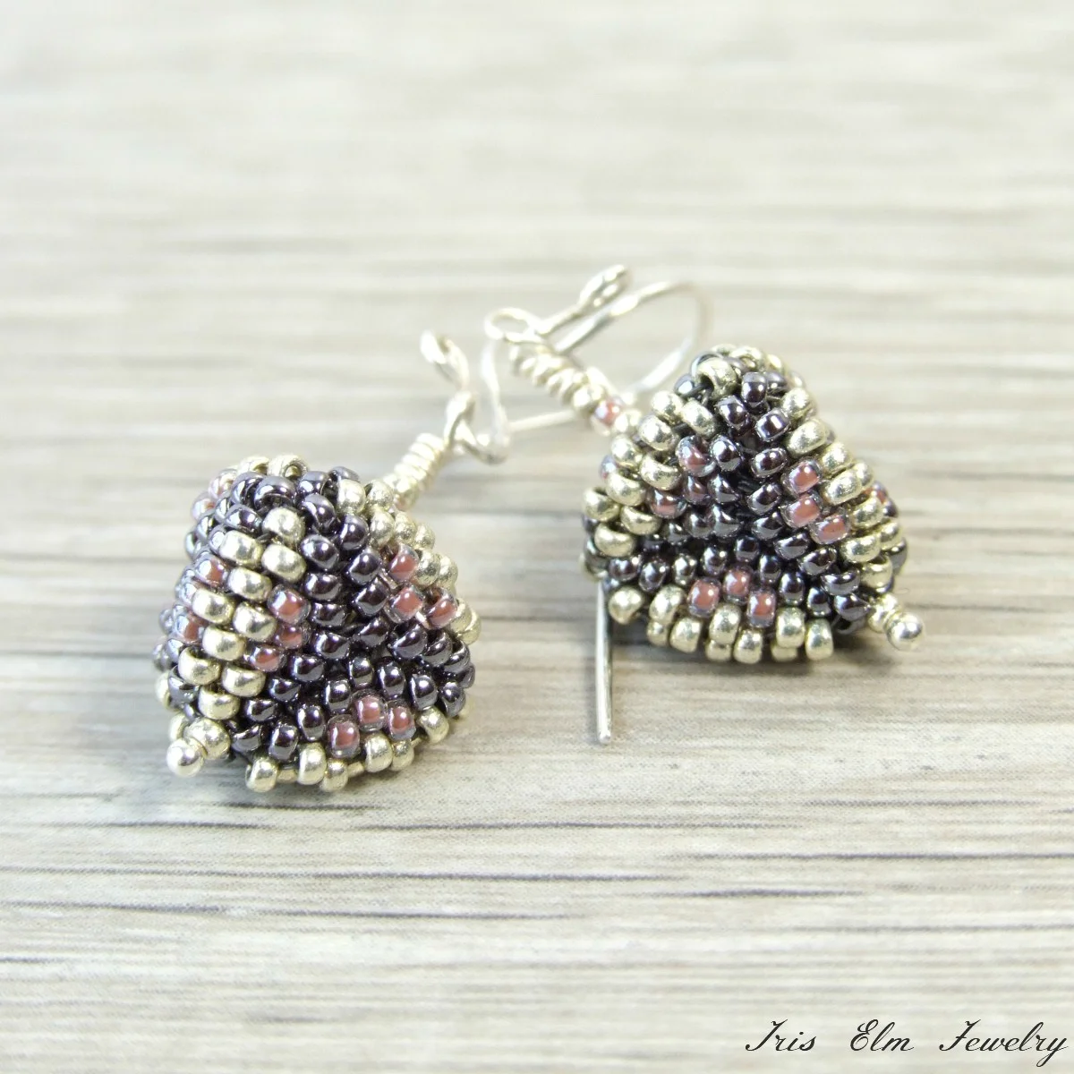 lightweight beaded bead glass triangle earrings sead beaded jewelry