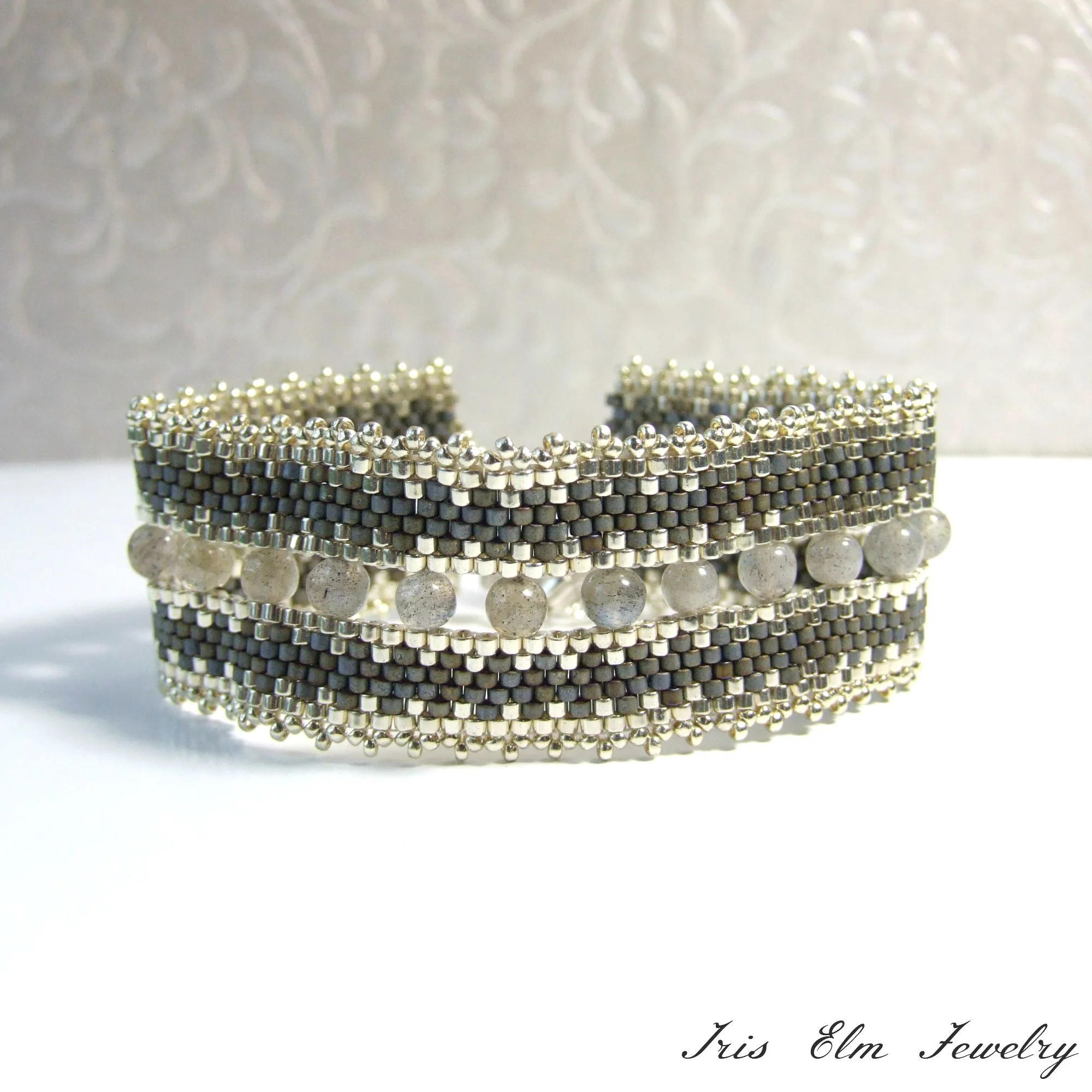 7 inch labradorite bracelet sterling silver adjustable