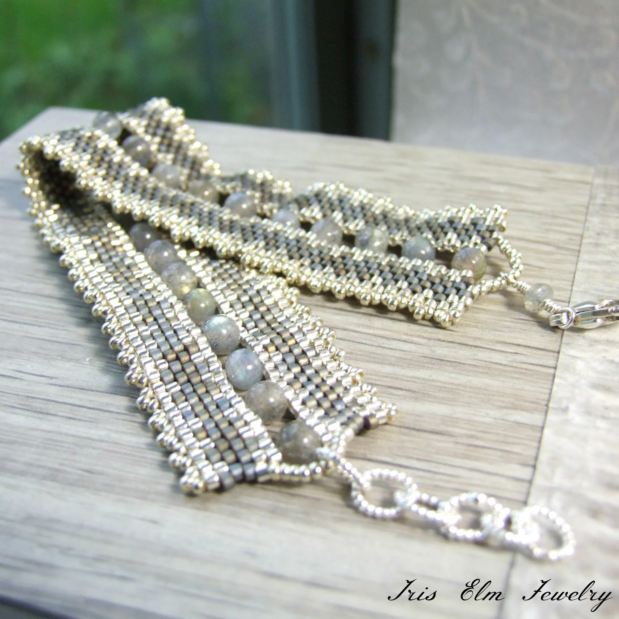 sterling silver labradorite beaded bracelet unique gifts