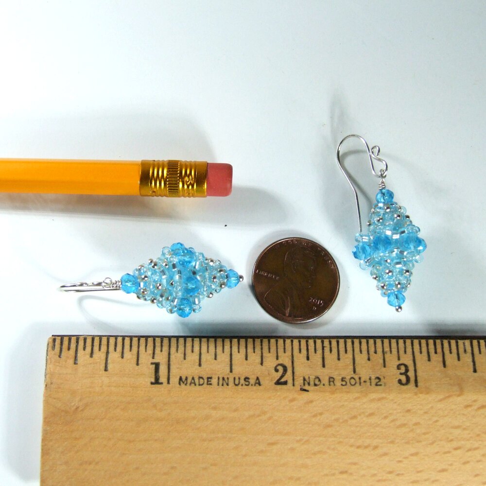 Blue Glass Leaf Copper Boho Dangle Earrings with Niobium Ear wires - Iris  Elm Jewelry & Soap