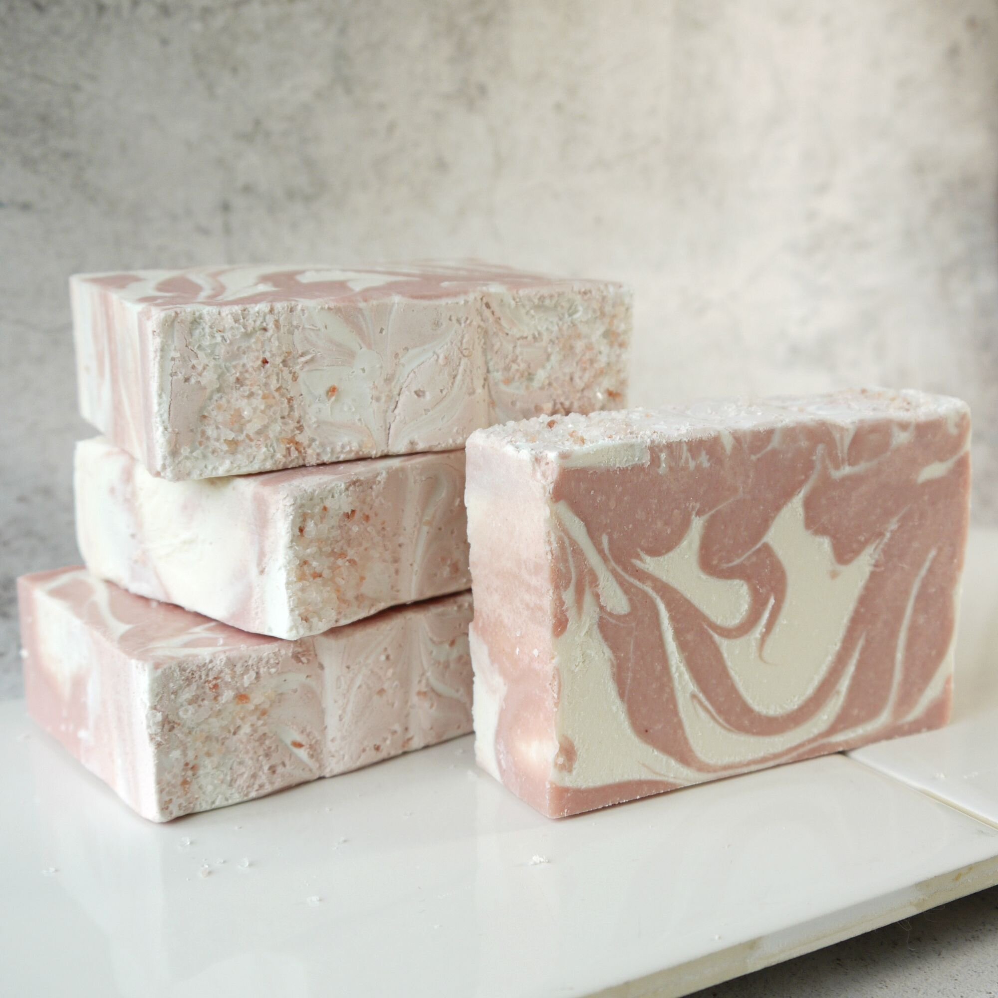 Pink Peony Rose Clay Artisan Handmade Soap