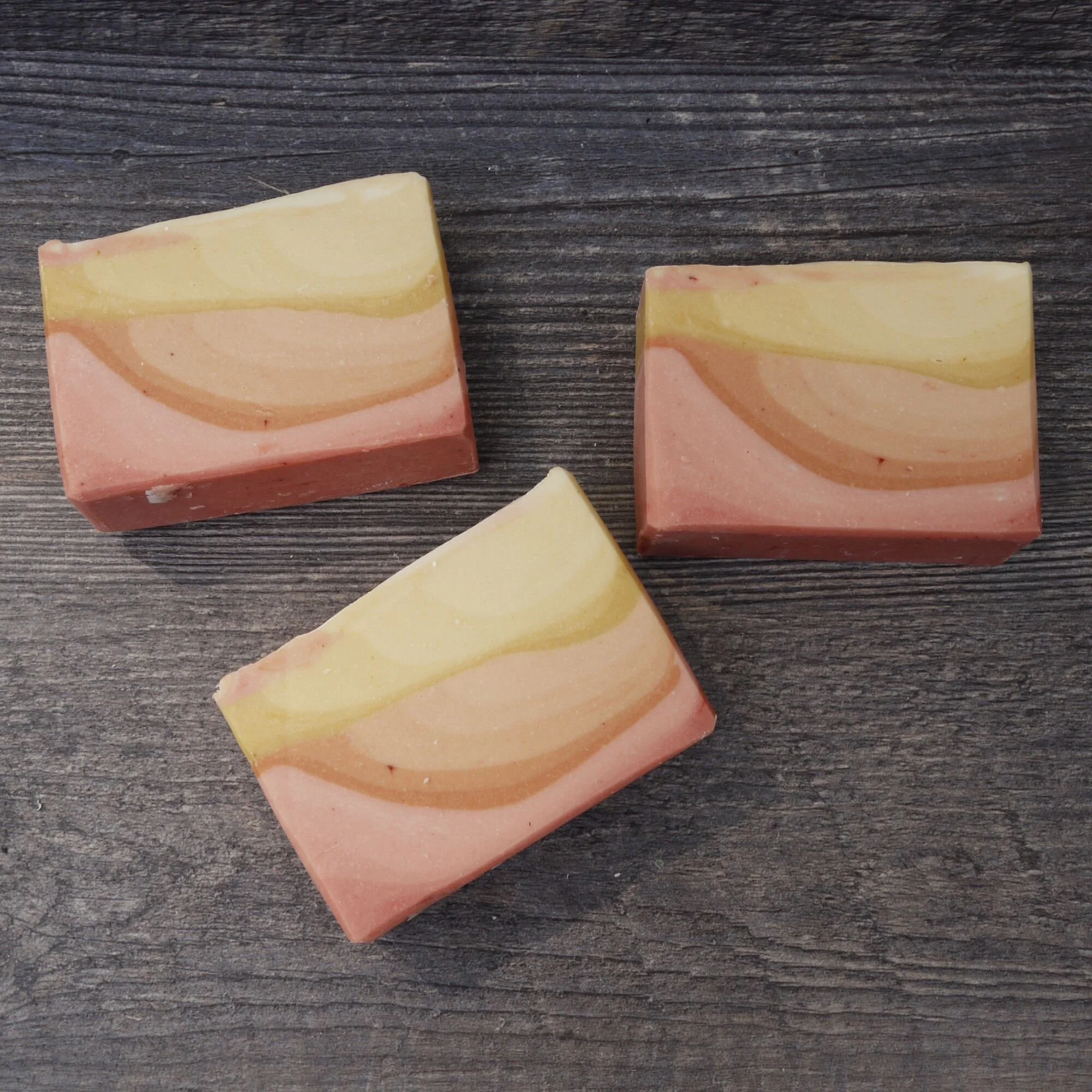 Fruit Slices Ombre Sunset Handmade Vegan Soap