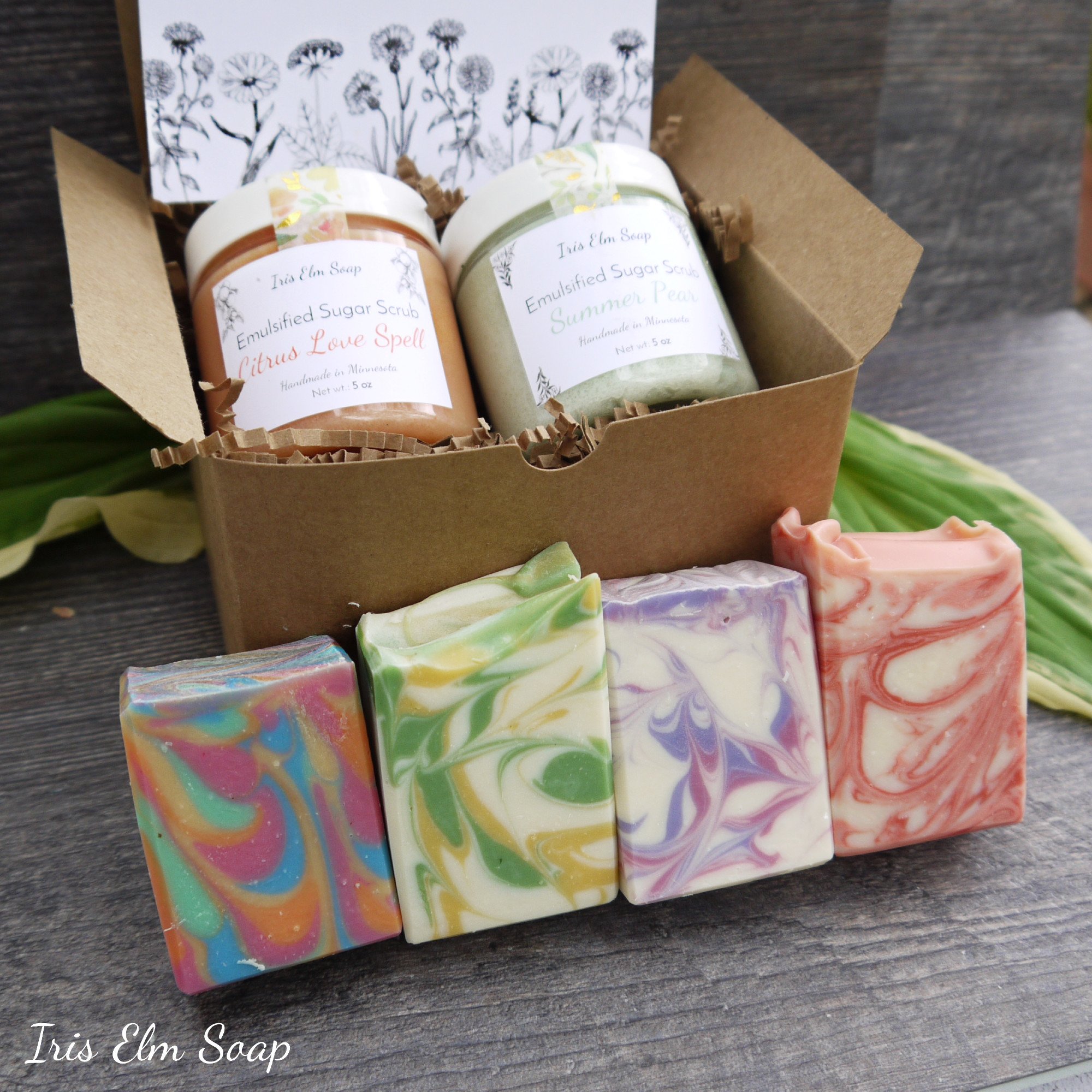 Fruit Scented Soap and Sugar Scrub Gift Box