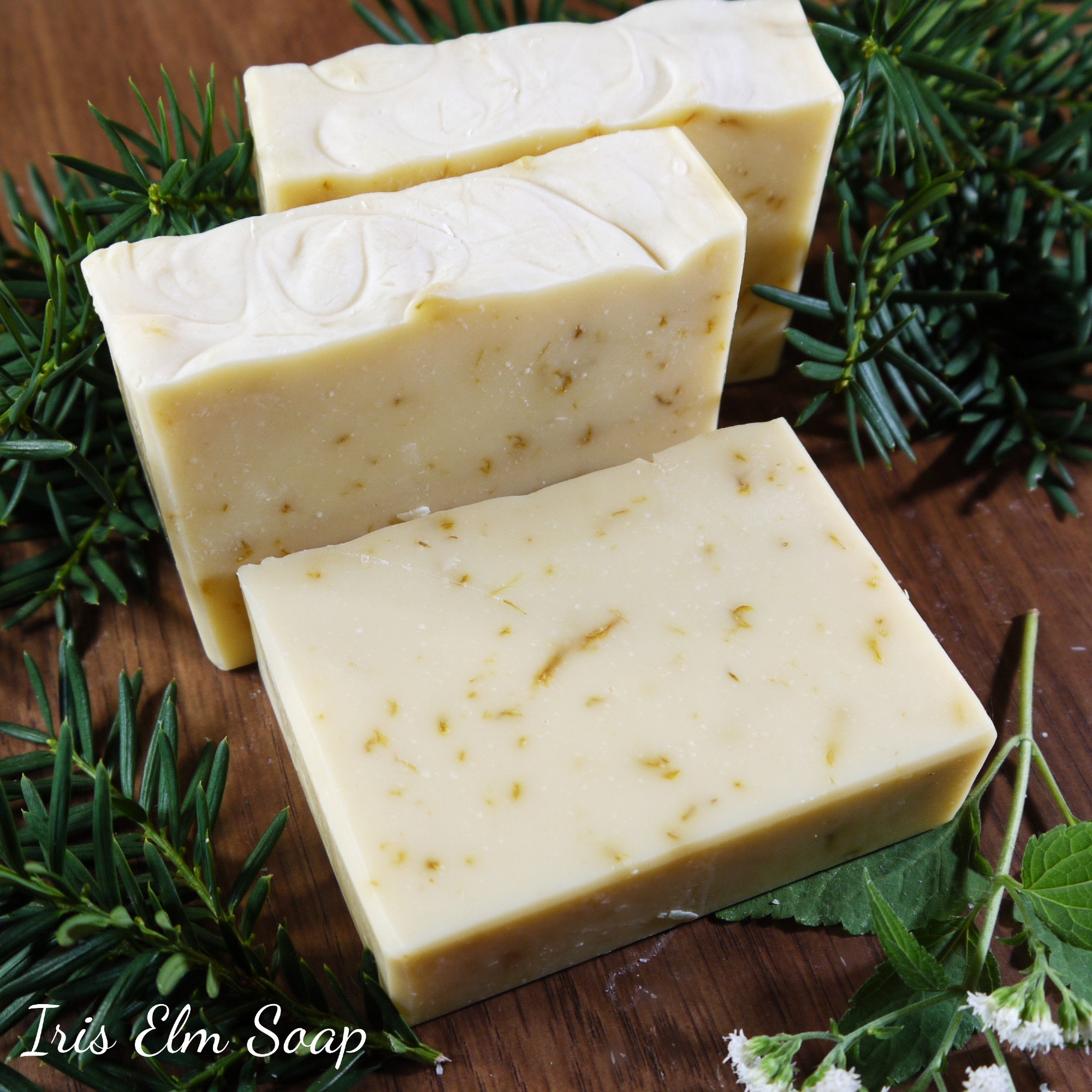 Blood Orange Calendula Vegan Handmade Soap cold process gentle scrubby citrus scent - Iris Elm Soap