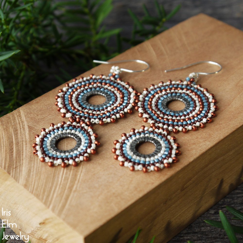Double Hoop Seed Bead Earrings, Projects
