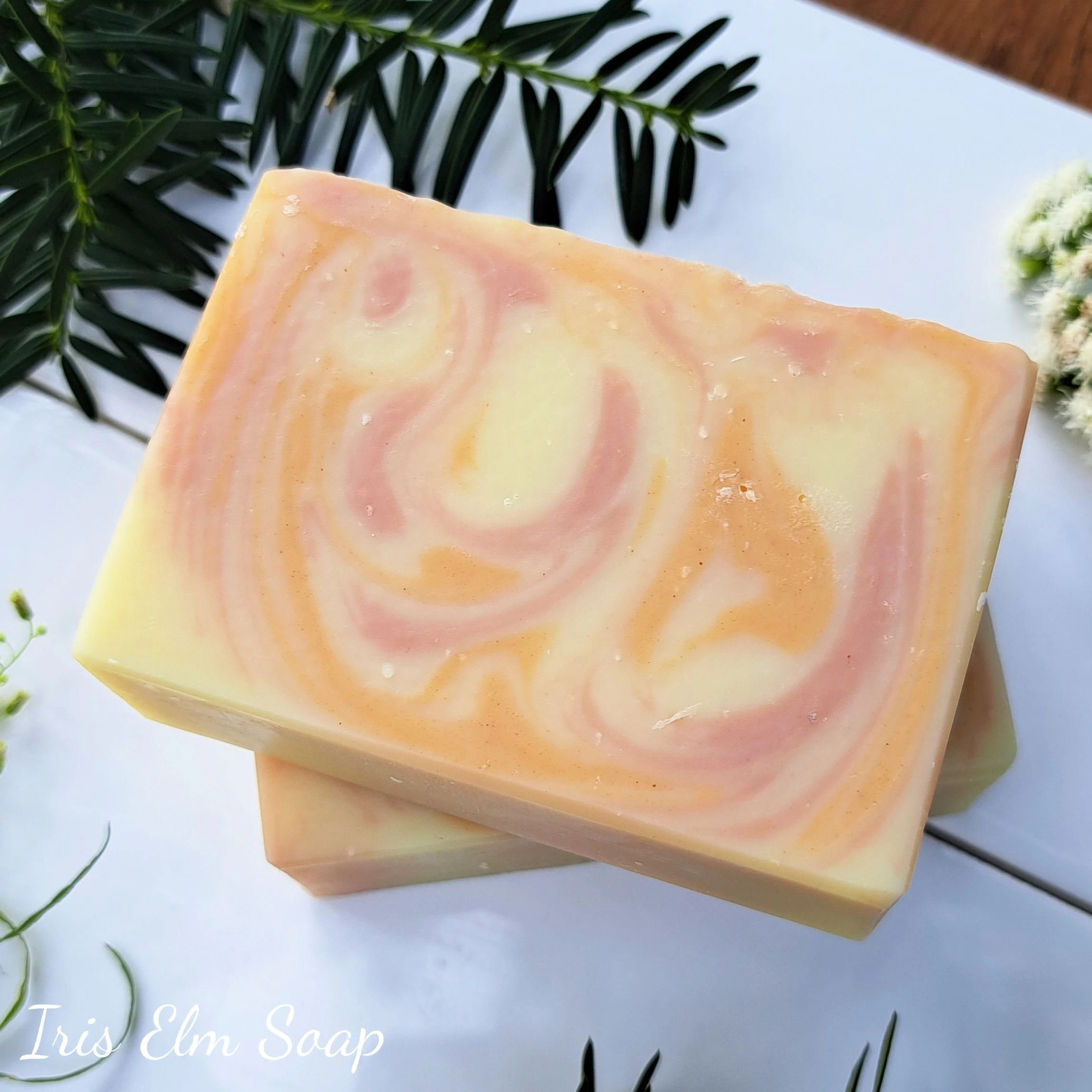 Pink Grapefruit Soap - Handmade Vegan Clay Shea and Cocoa Butter Soap