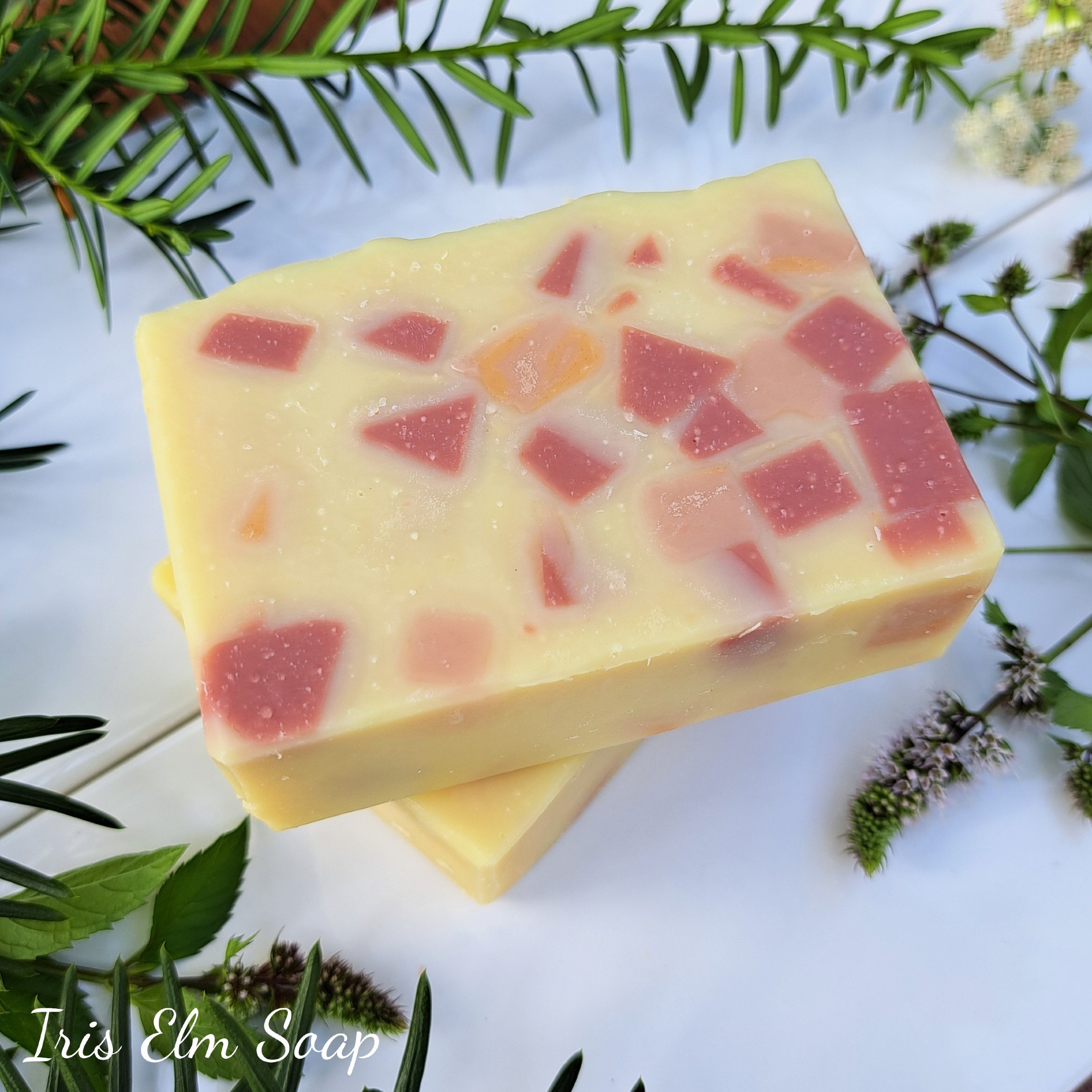 Sweet Lemon Tea Soap - Artisan Handmade with Black Tea and Rose Clay