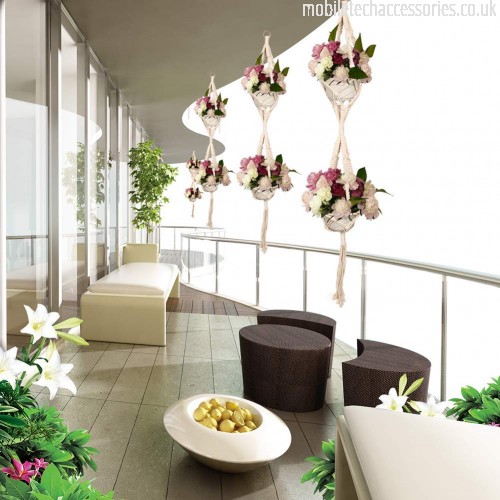Ymobiletechaccessories uk Step 2 Pack Macrame Plant Hangers Indoor White Cotton Rope Flower Pot Hanging Plant Holders for Outdoor Garden Home Decor 2 Tier 2 Pack B07GXMH9YC_4-500x500_0.jpg