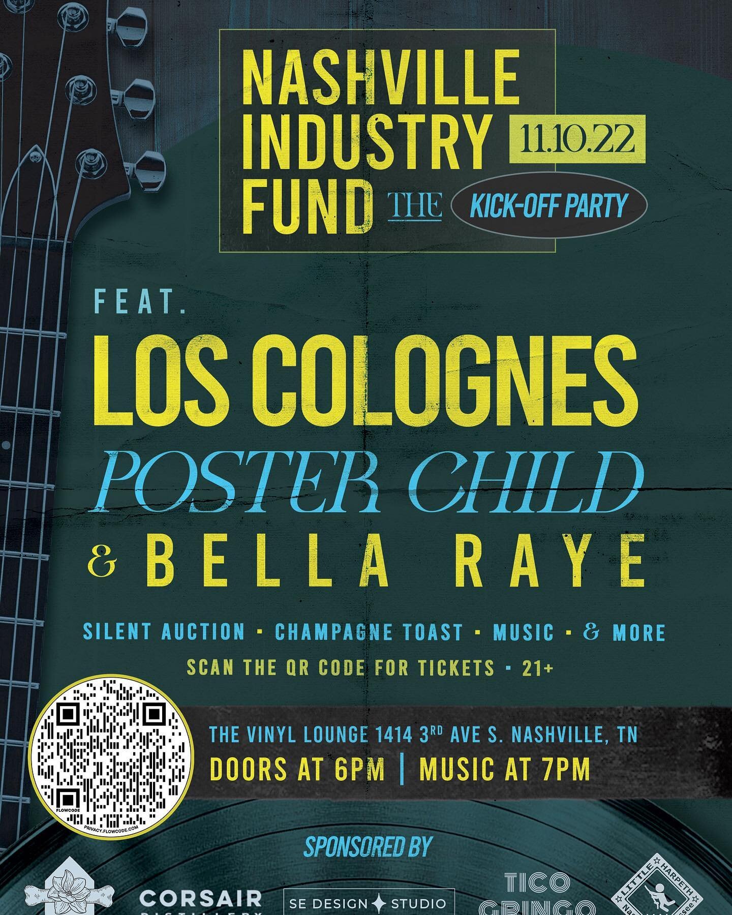 LAST SHOW OF YEAR! We&rsquo;re really excited about partnering up with @nashvilleindustryfund and @thevinyloungenashville @thevinylab for the kick off of a great new nonprofit and a great new venue.  We&rsquo;d love to see our friends for one last 20