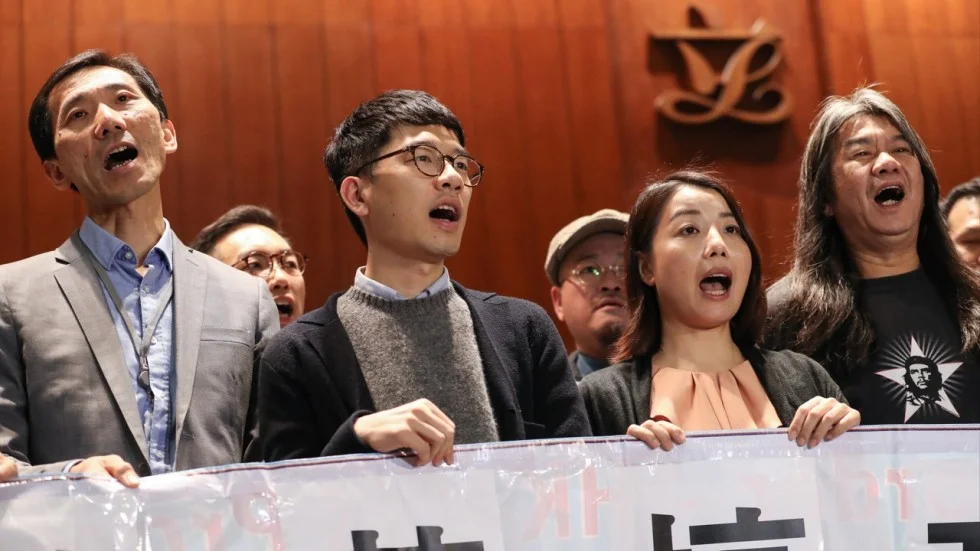 Edward Yiu Chung-yim, Nathan Law Kwun-chung, Lau Siu-lai & Leung Kwok-hung. Photo: South China Morning Post