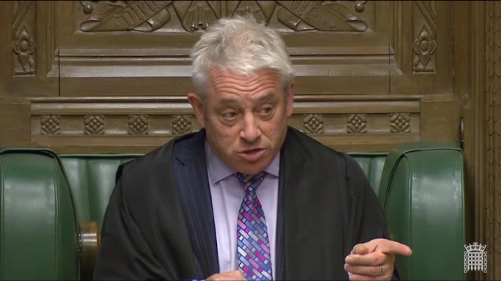John Bercow MP, Speaker of the House of Commons, speaking during Urgent Question on Hong Kong on 18 June 2019