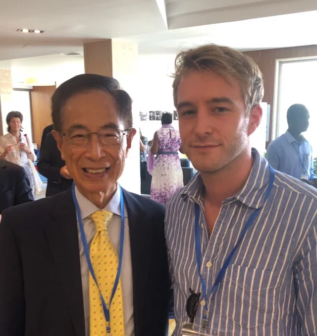 Luke de Pulford - Conservative Party Human Rights Commissioner - pictured with Hong Kong’s father of democracy, Martin Lee.