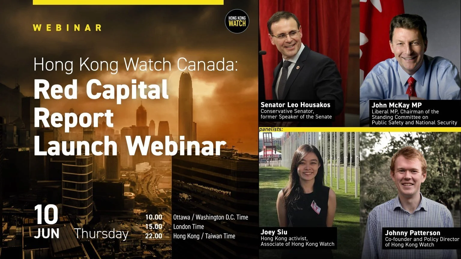 Hong Kong Watch Canada: Red Capital Report Launch Webinar