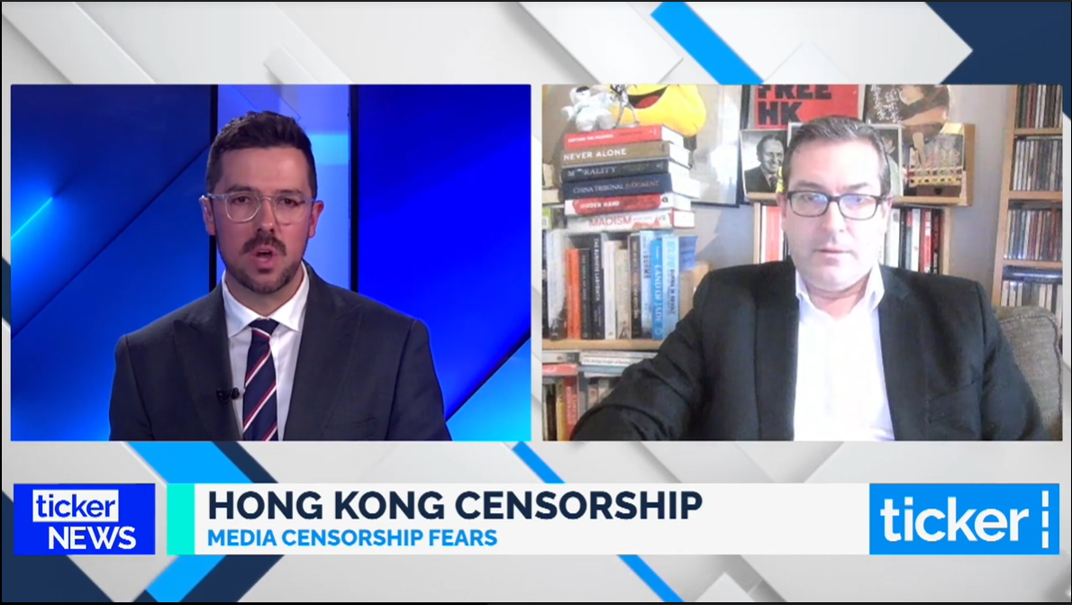 Ticker News: Benedict Rogers talks about media censorship in Hong Kong