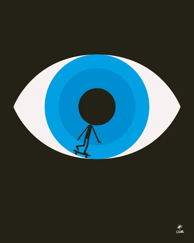 Vision Skateboarding Eye Art Print by CDR