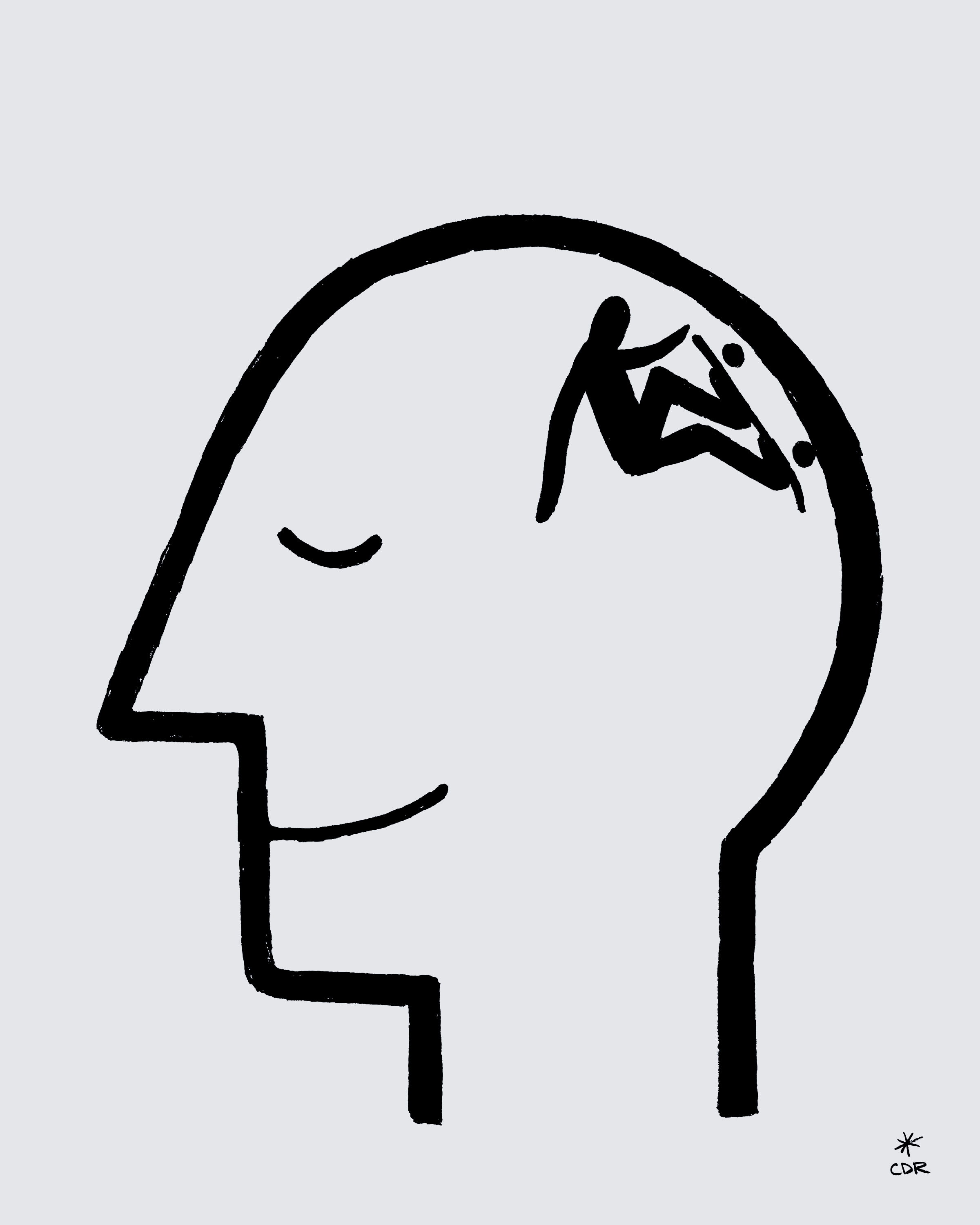 Skateboarding On The Mind Art Print by CDR