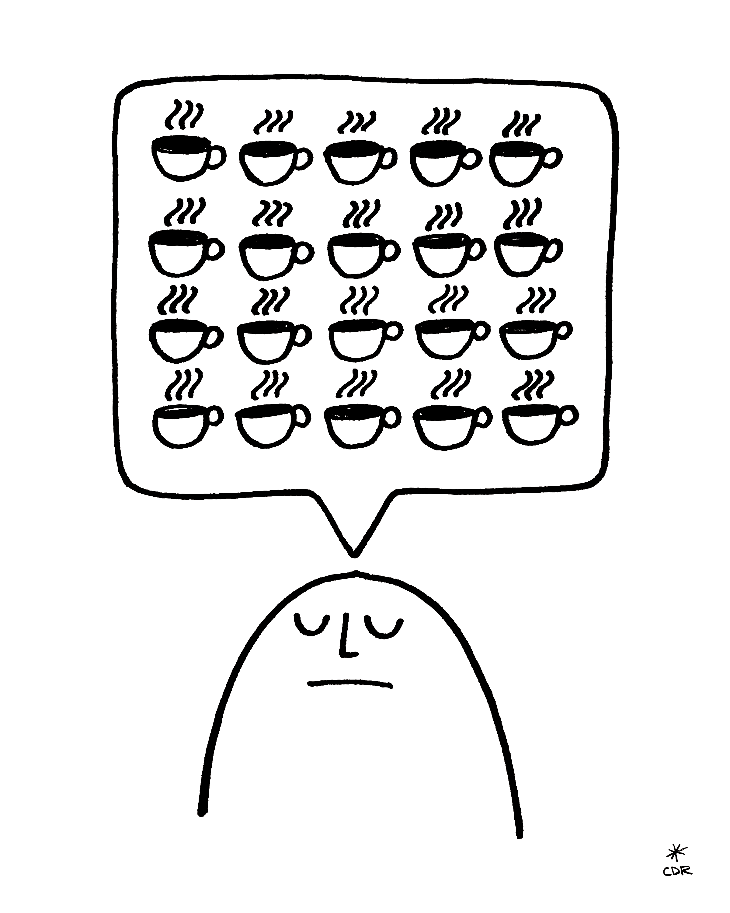 Coffee Lover Art Print by CDR
