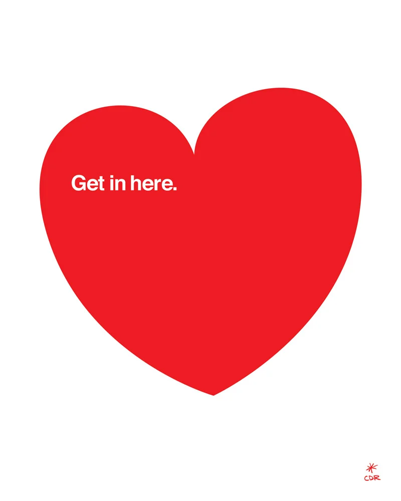 Get In Here - Red - Print