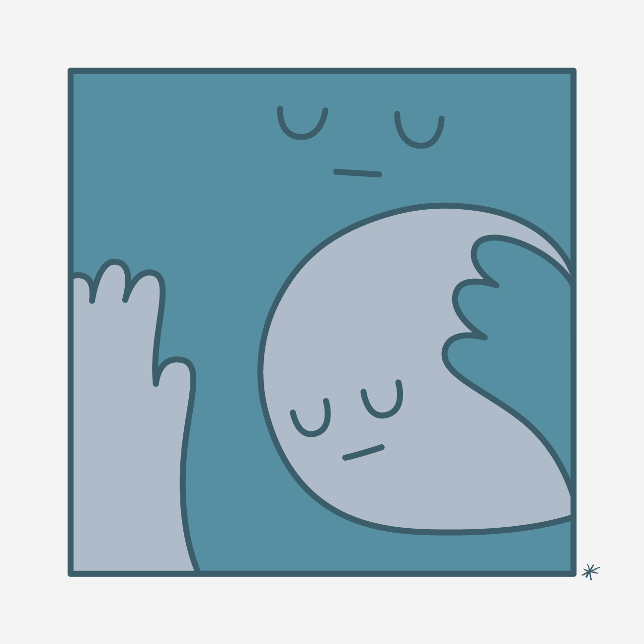 Snug - Blue - Print