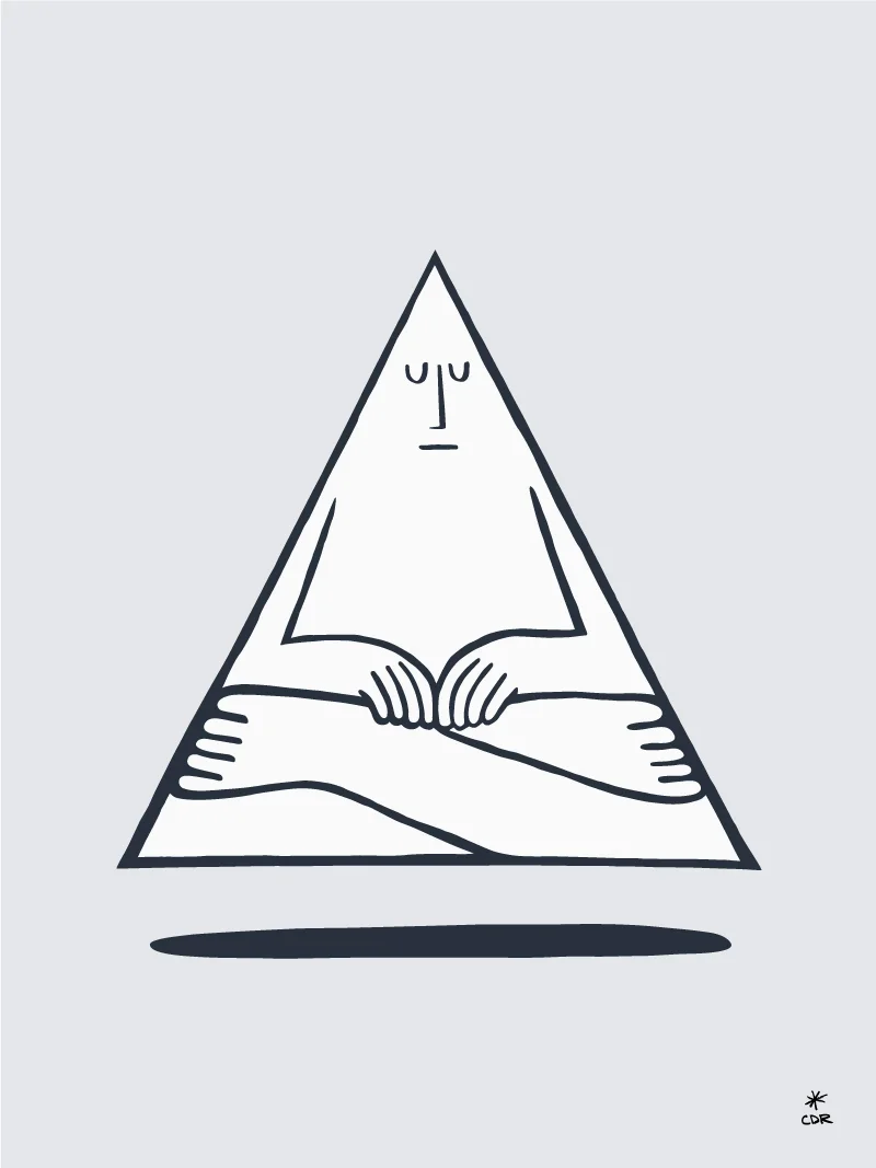 Zen Meditation Triangle Cosmic Mindfulness Art Print by CDR