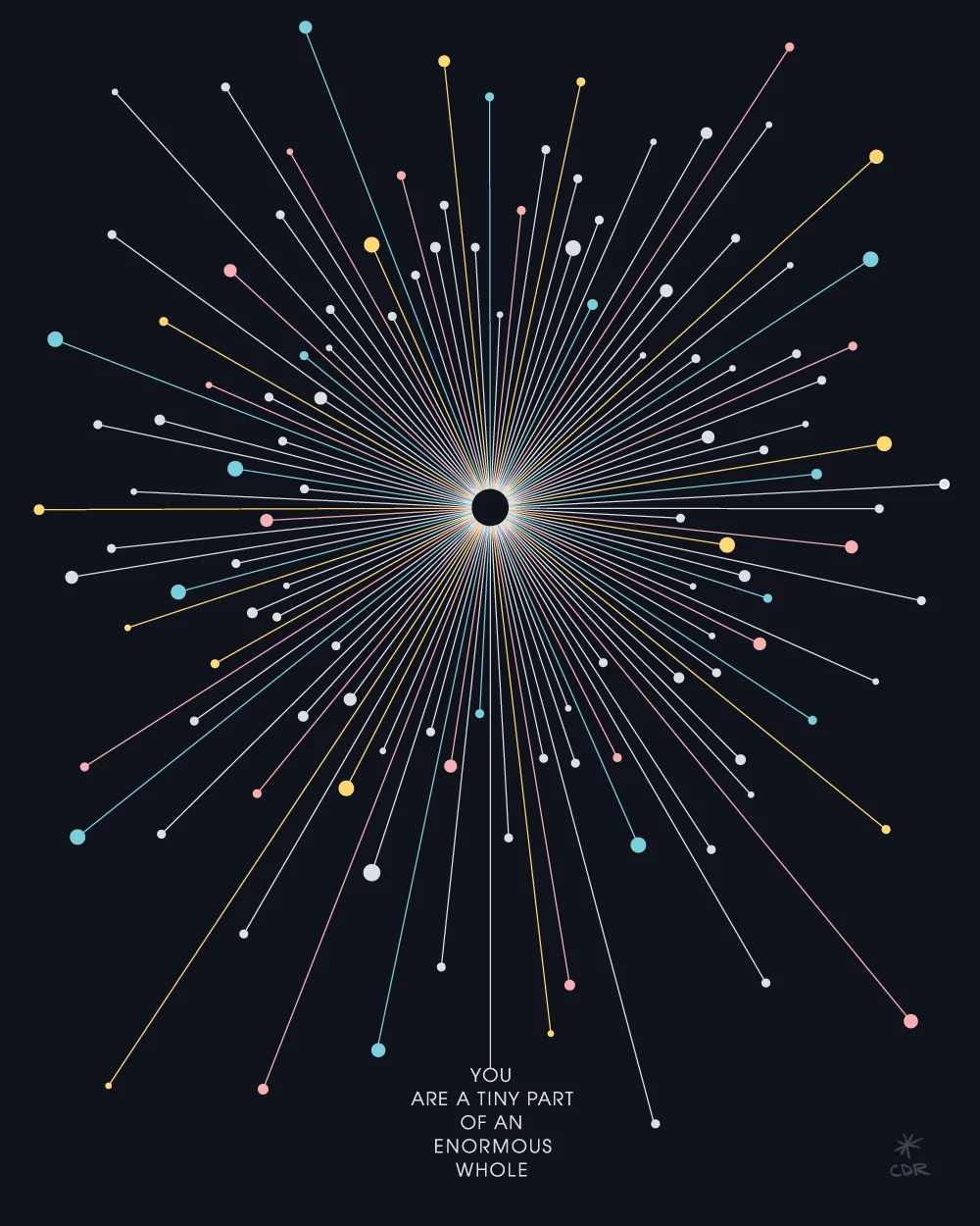 Tiny Enormous Universe Zen Meditation Art Print by CDR