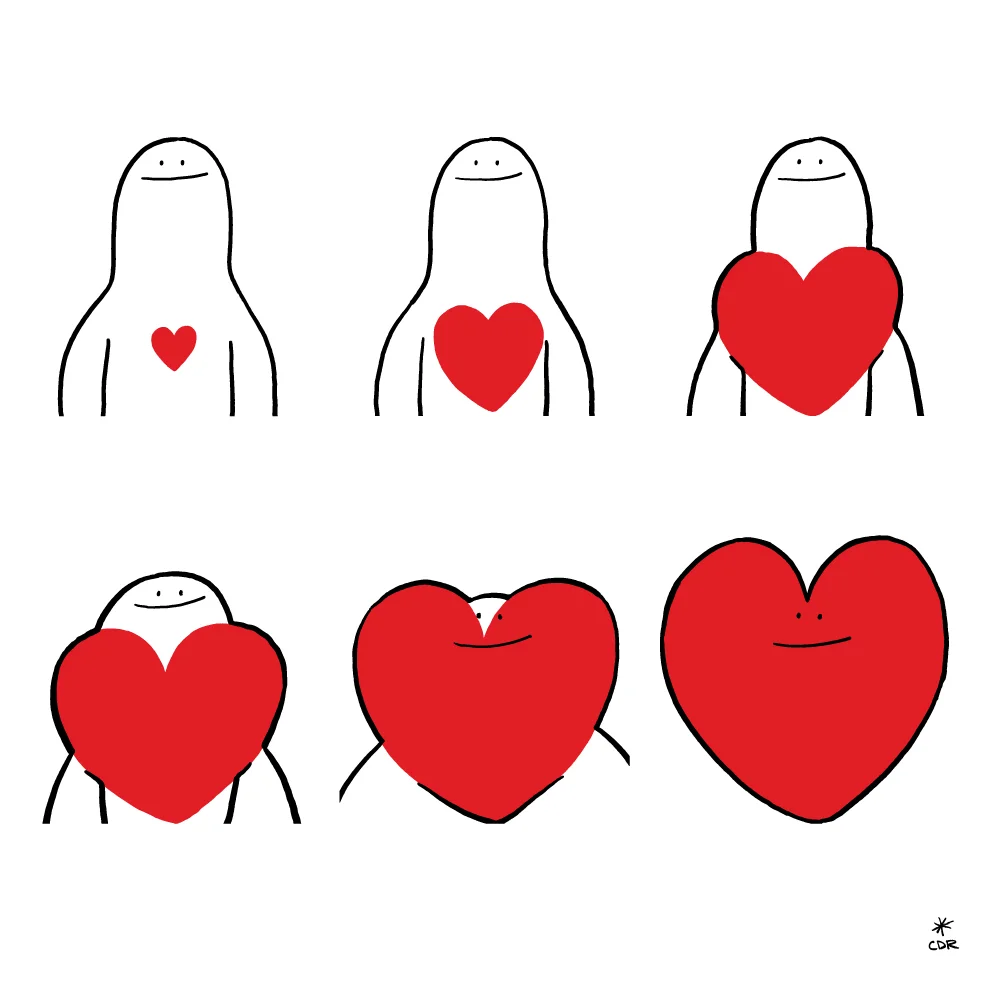 Love Transformation Heart Art Print by CDR