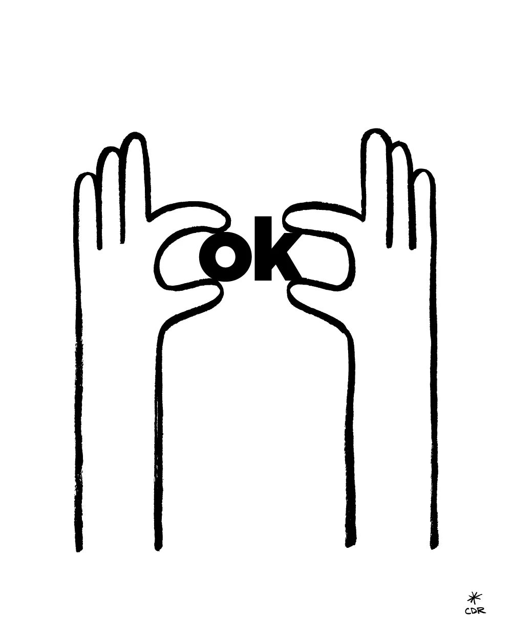 OK Hands Art Print by CDR