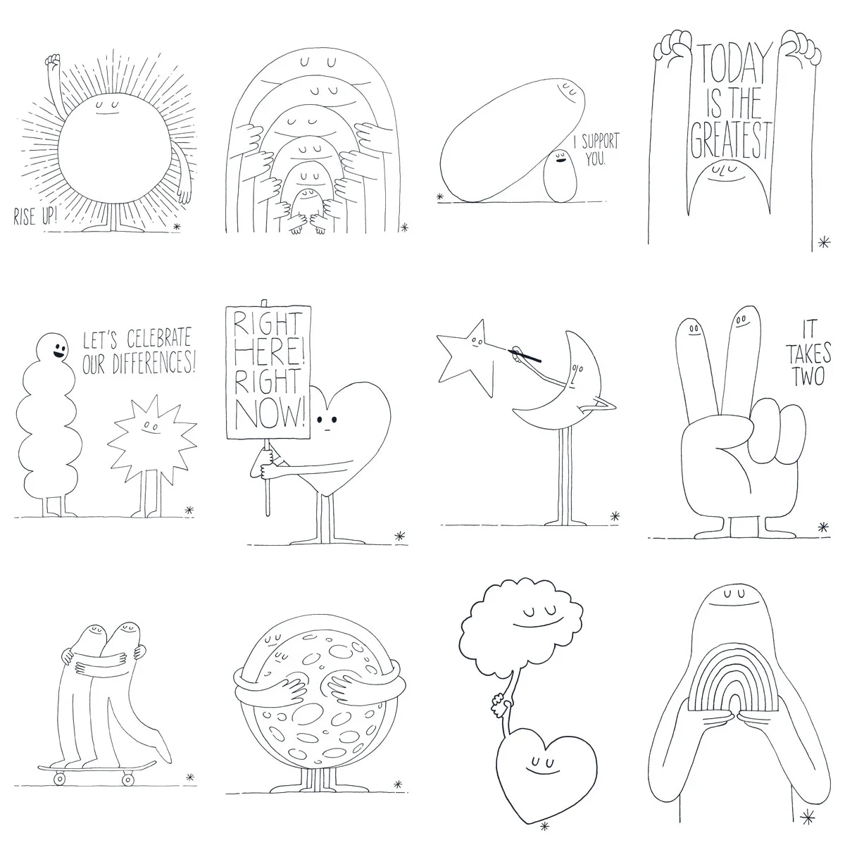 Positive Vibrations Coloring Pages Coloring Pages Christopher 