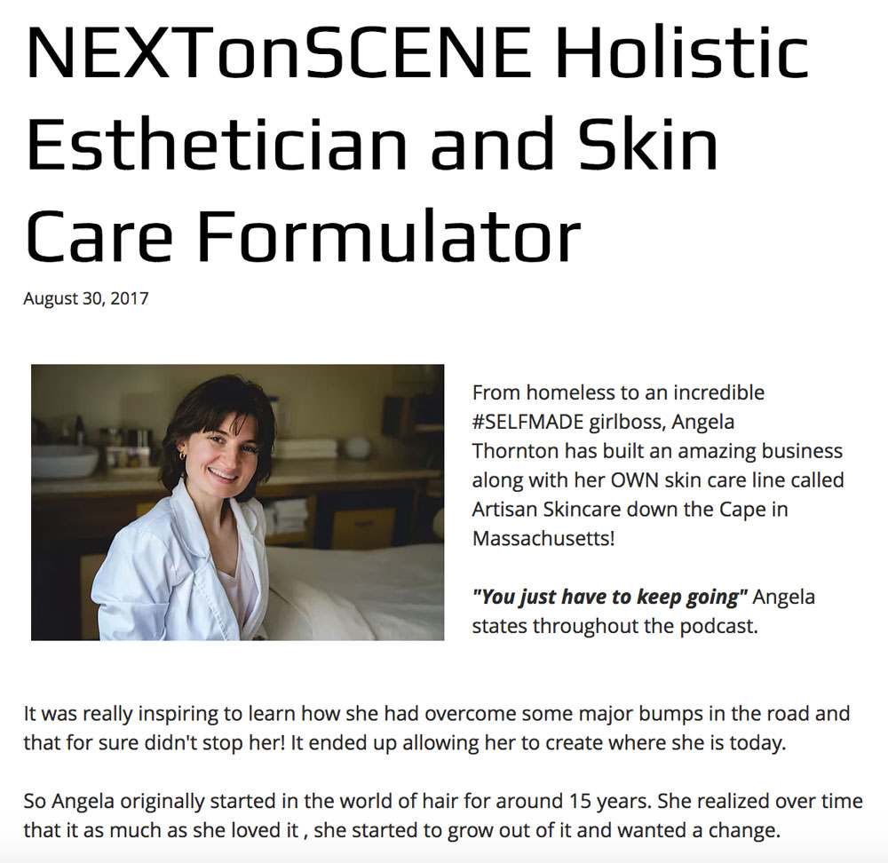  Holistic Esthetician and Skin Care Formulator,&nbsp;NEXTonSCENE Blog: August 2017 (Copy)